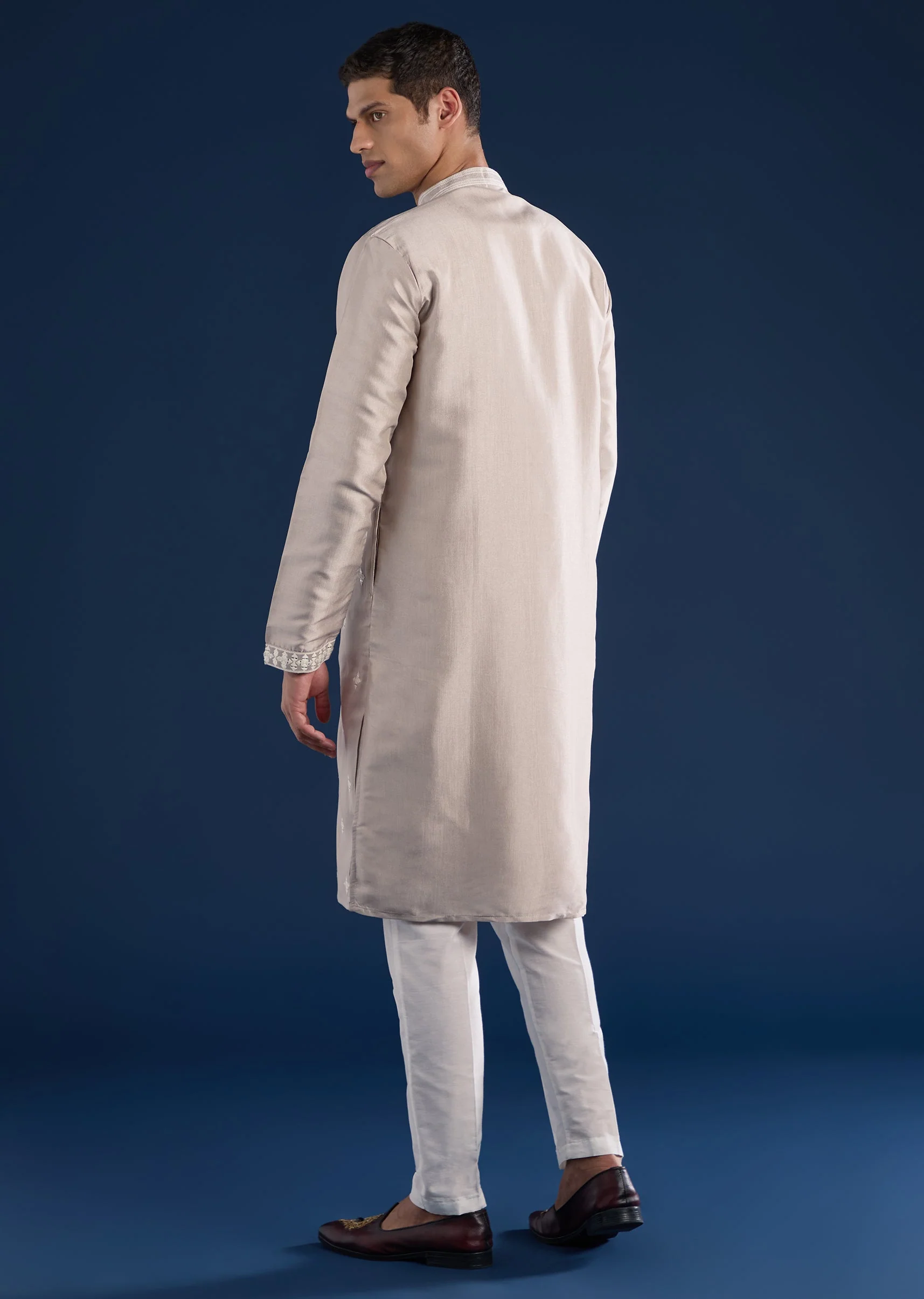 Cream Mirror Kurta Set - Image 5