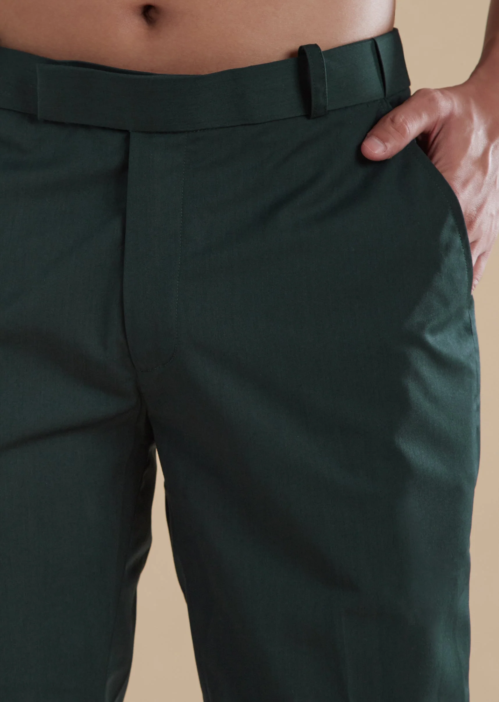 Dark Green Mens Jodhpuris with Metal Thread Resham Detail Work - Image 5