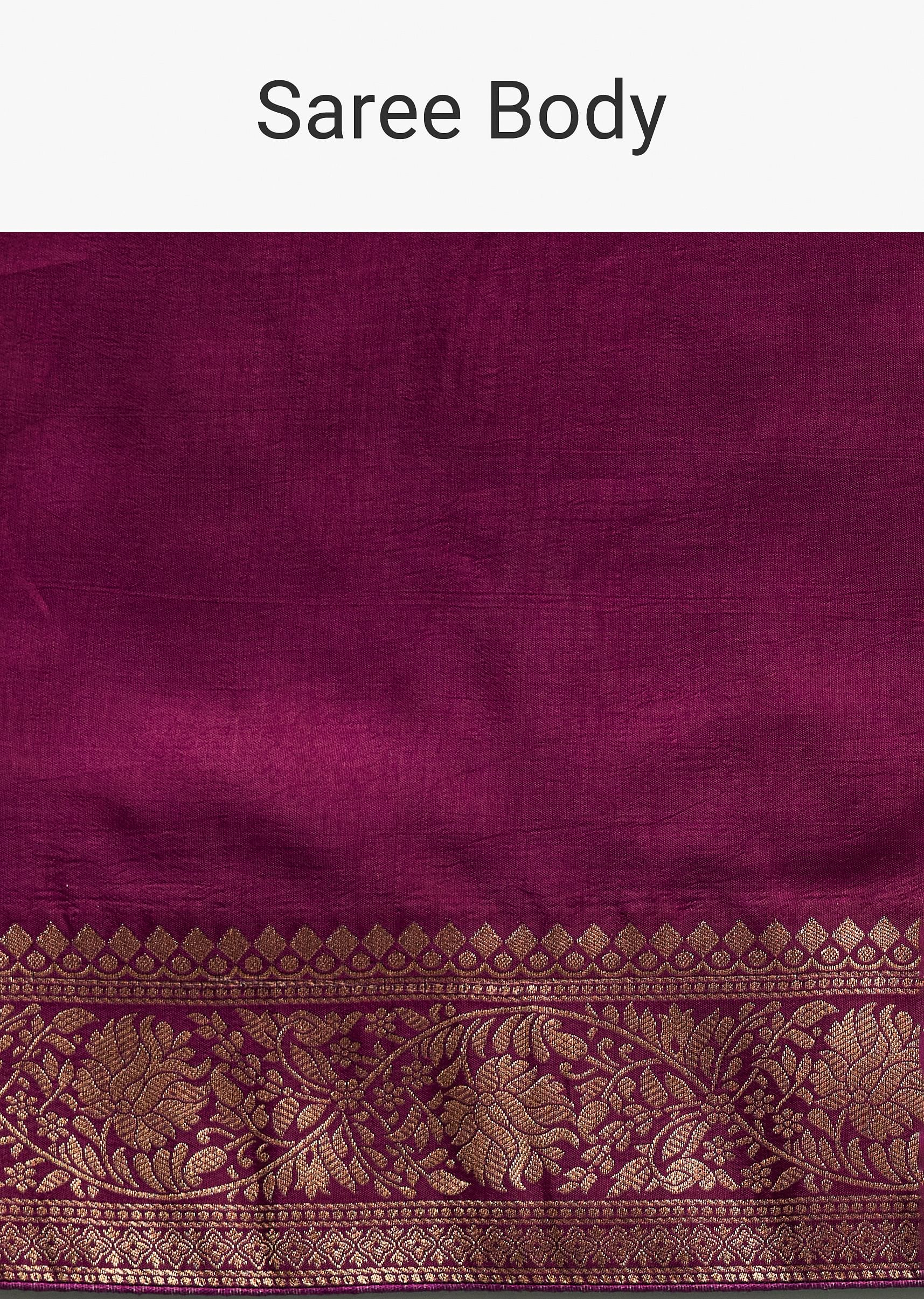 Dark Wine Dola Silk Saree With Zari Border And Pallu - Image 9