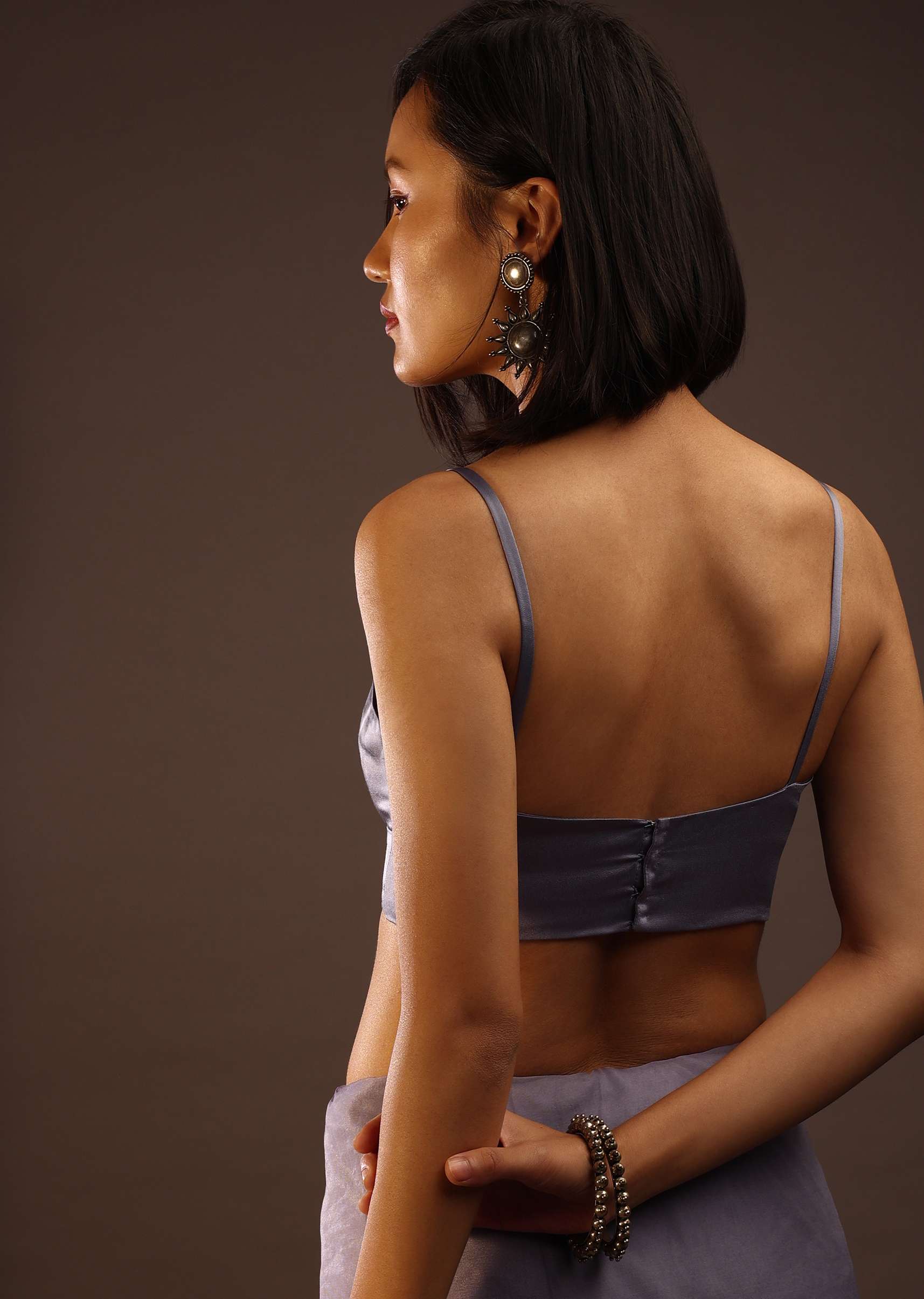 Daybreak Spaghetti Strap Blouse With A V Neckline And A Back Hook Closure - Image 2