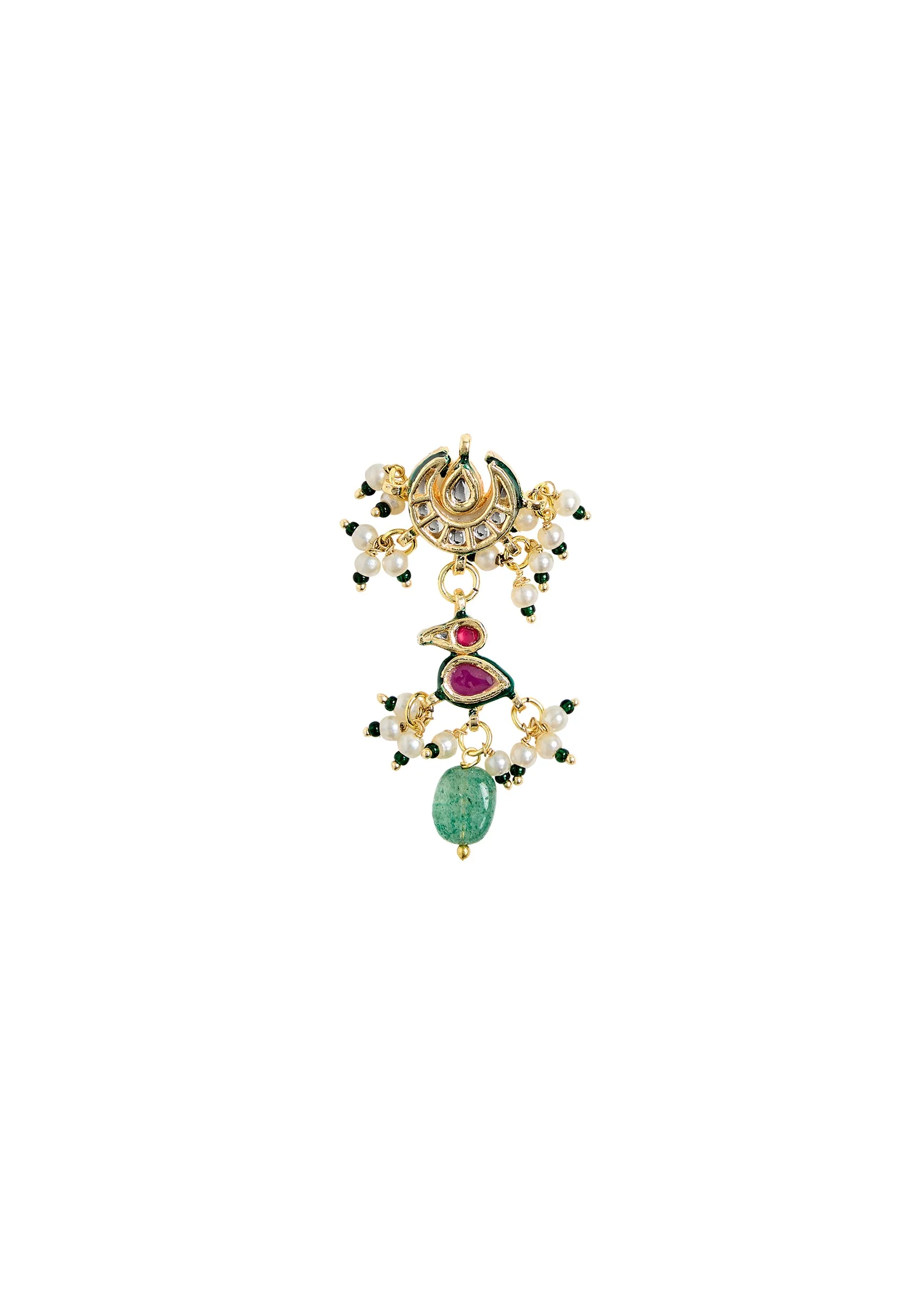 Elegant Green Beaded Necklace Set - Image 4