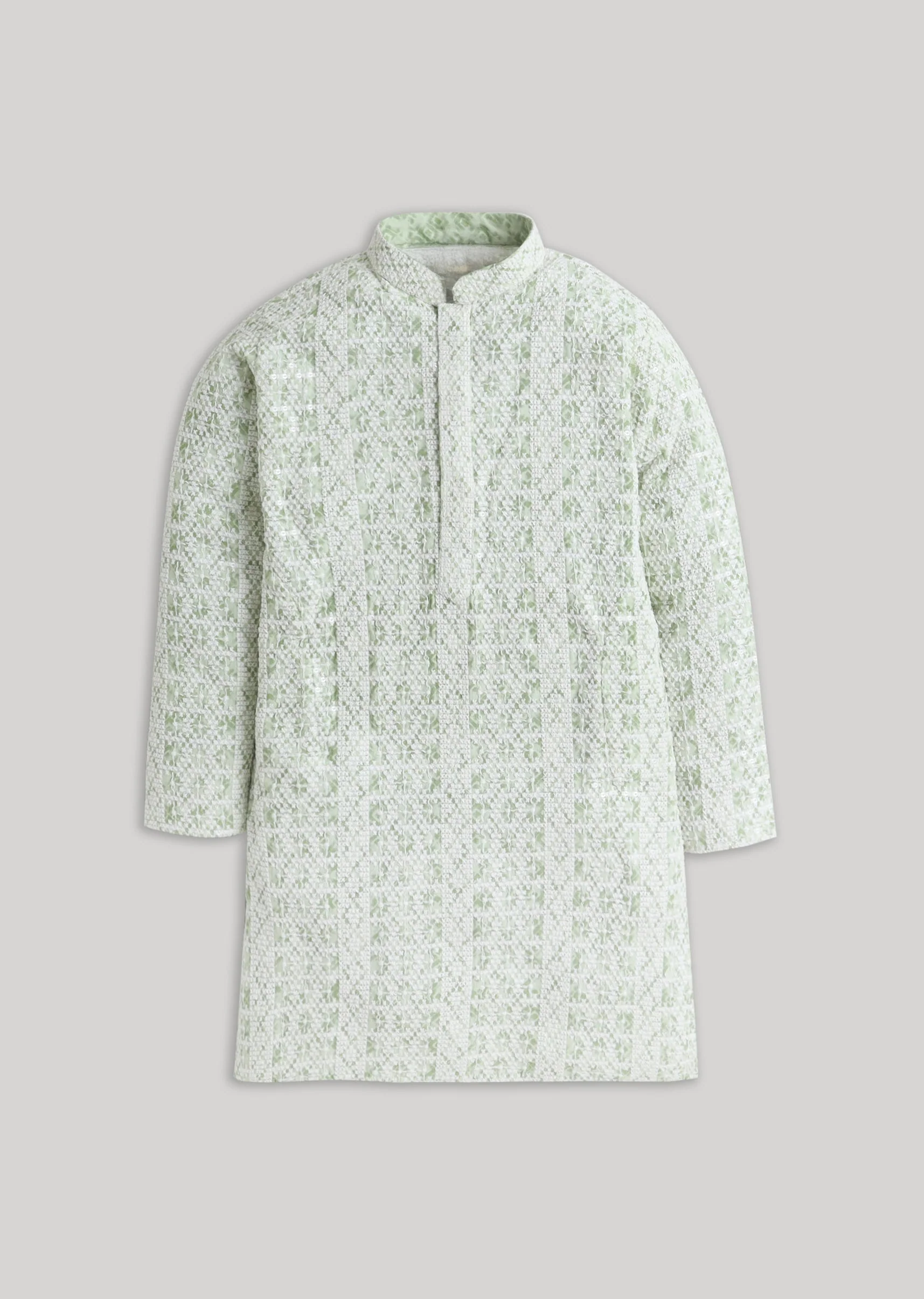 Elegant Green Embroidered Kurta Set - Image 2
