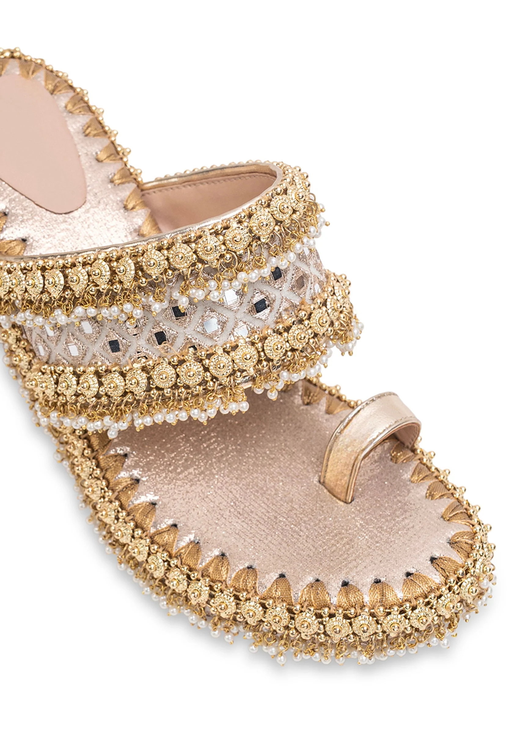 Embellished Off-White Wedges - Image 3