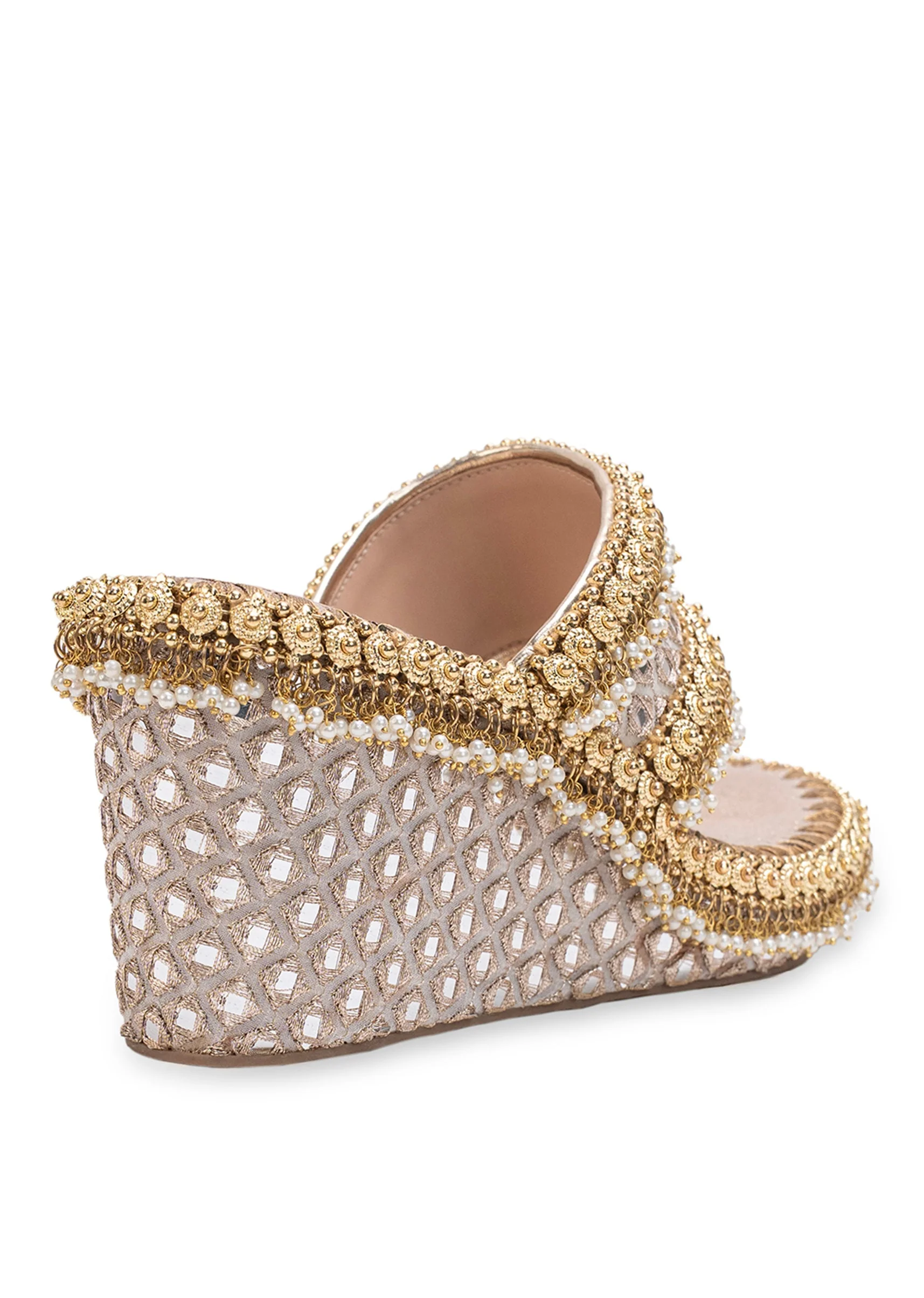 Embellished Off-White Wedges - Image 6