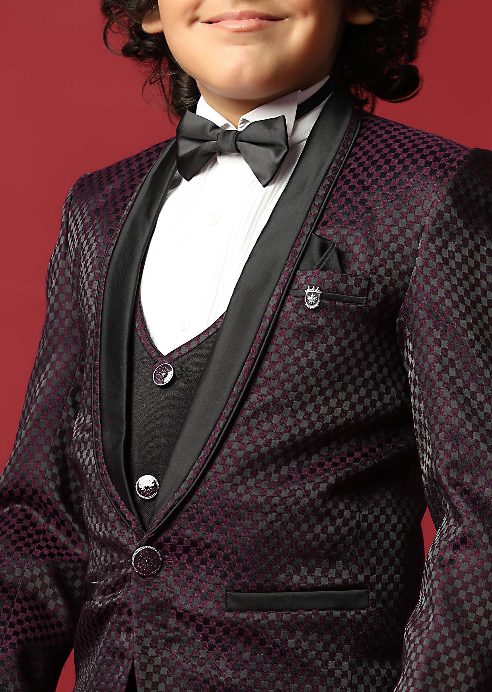 Embroidered Festive Tuxedo For Boys - Image 2