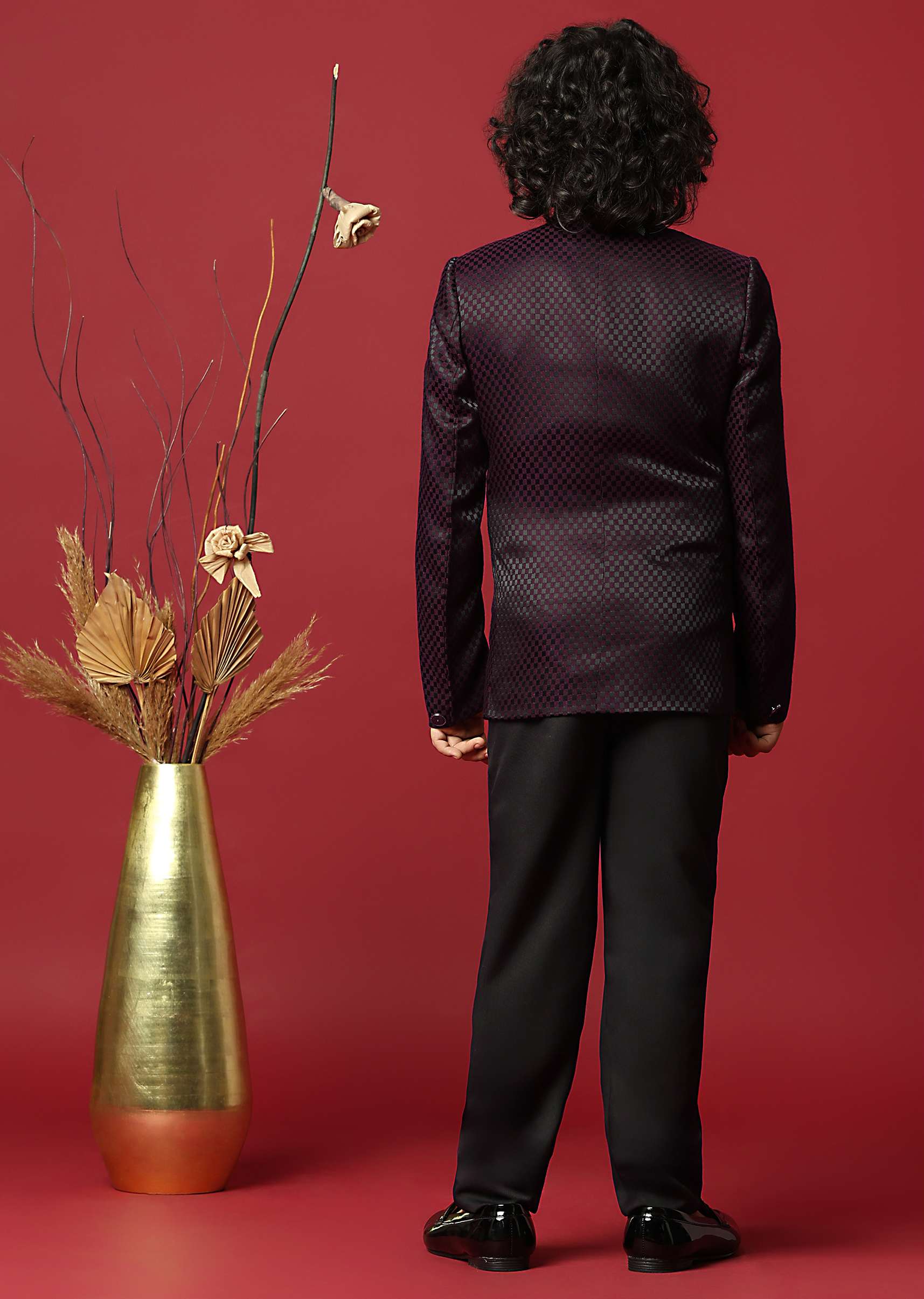 Embroidered Festive Tuxedo For Boys - Image 5