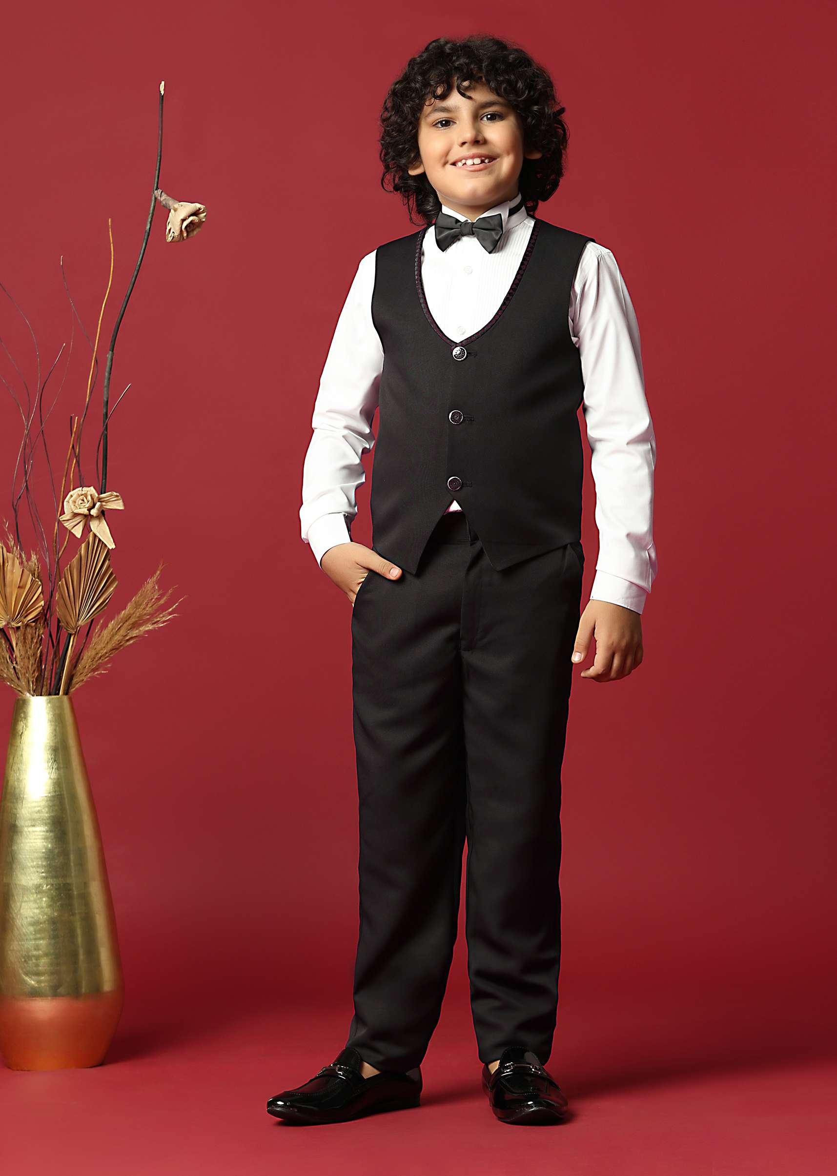 Embroidered Festive Tuxedo For Boys - Image 6