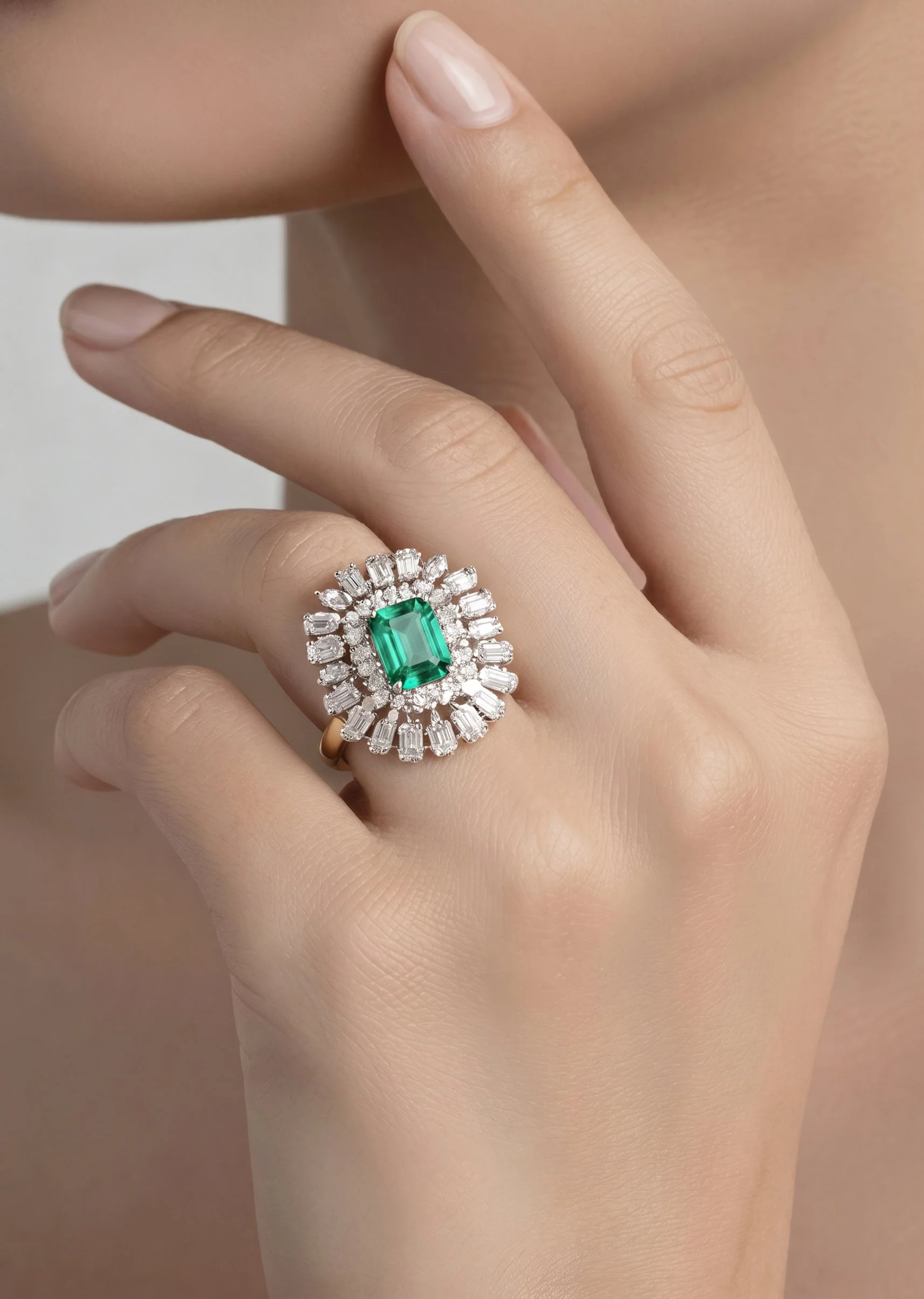 Emerald Green Cocktail Ring