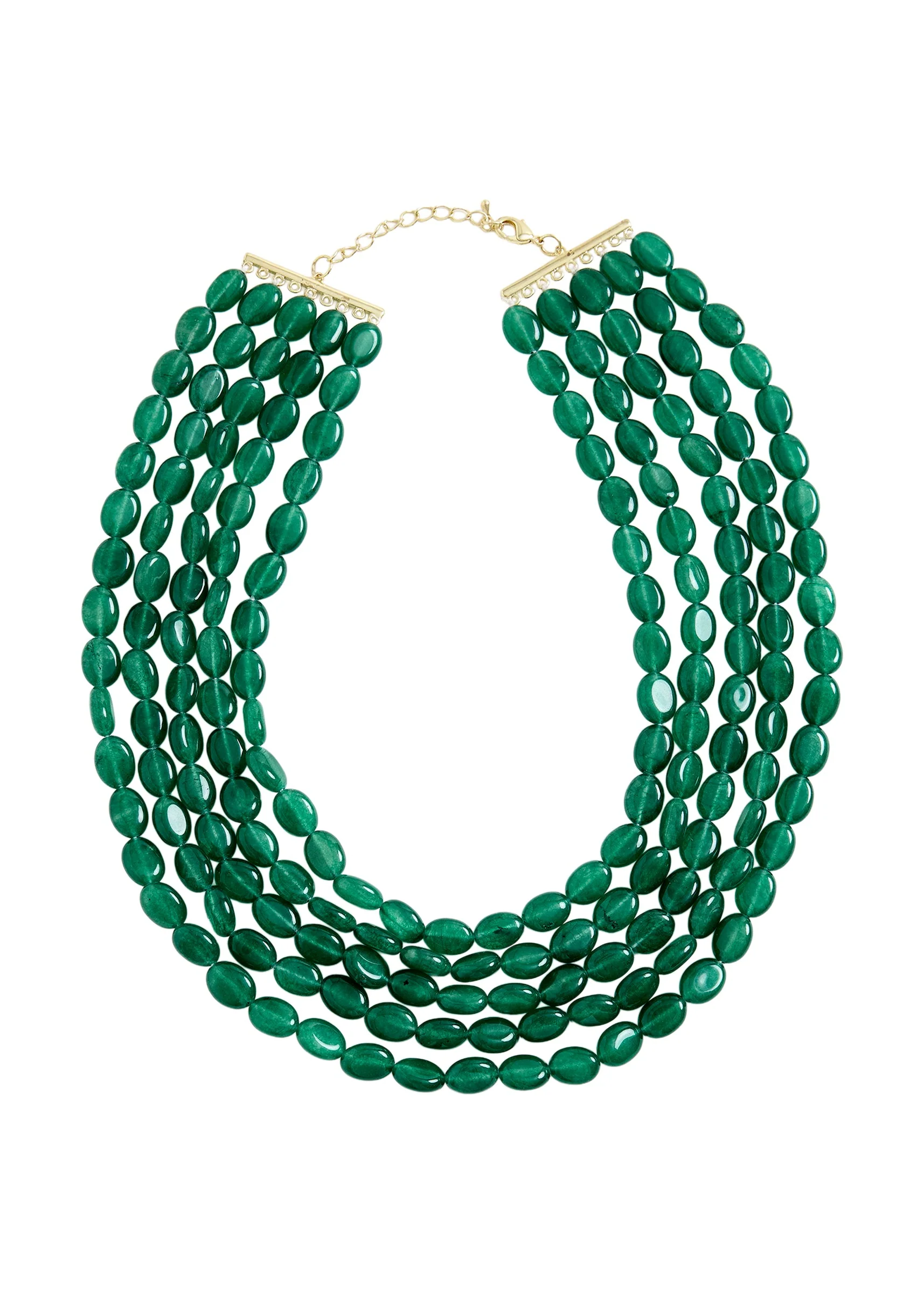 Emerald Green Layered Statement Necklace