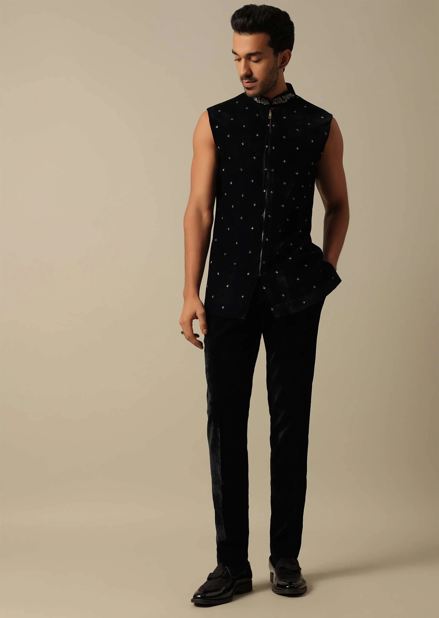 Exquisite Black Indowestern Set - Image 6