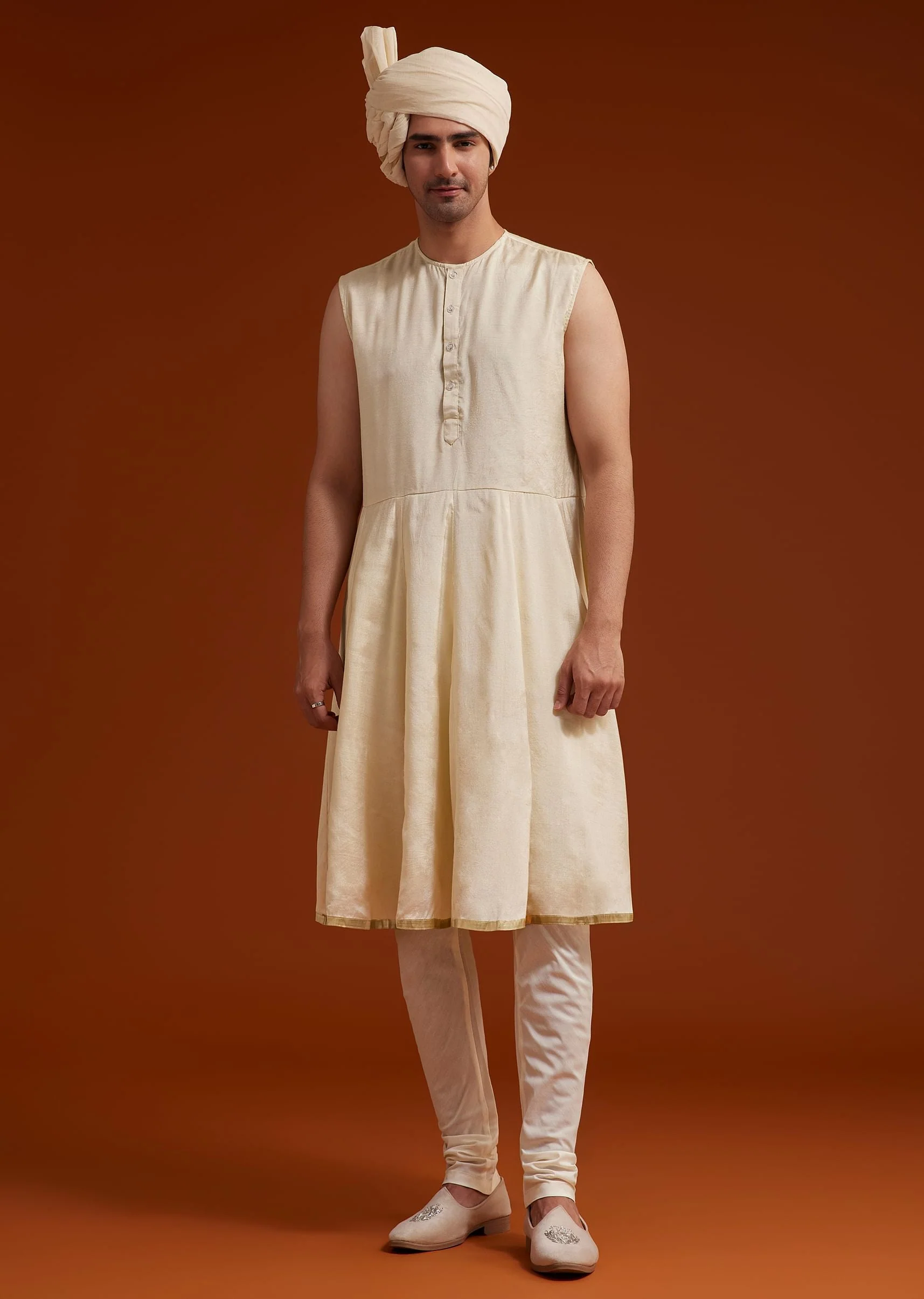 Faun Sherwani Set With Zardosi And Butti Work - Image 7