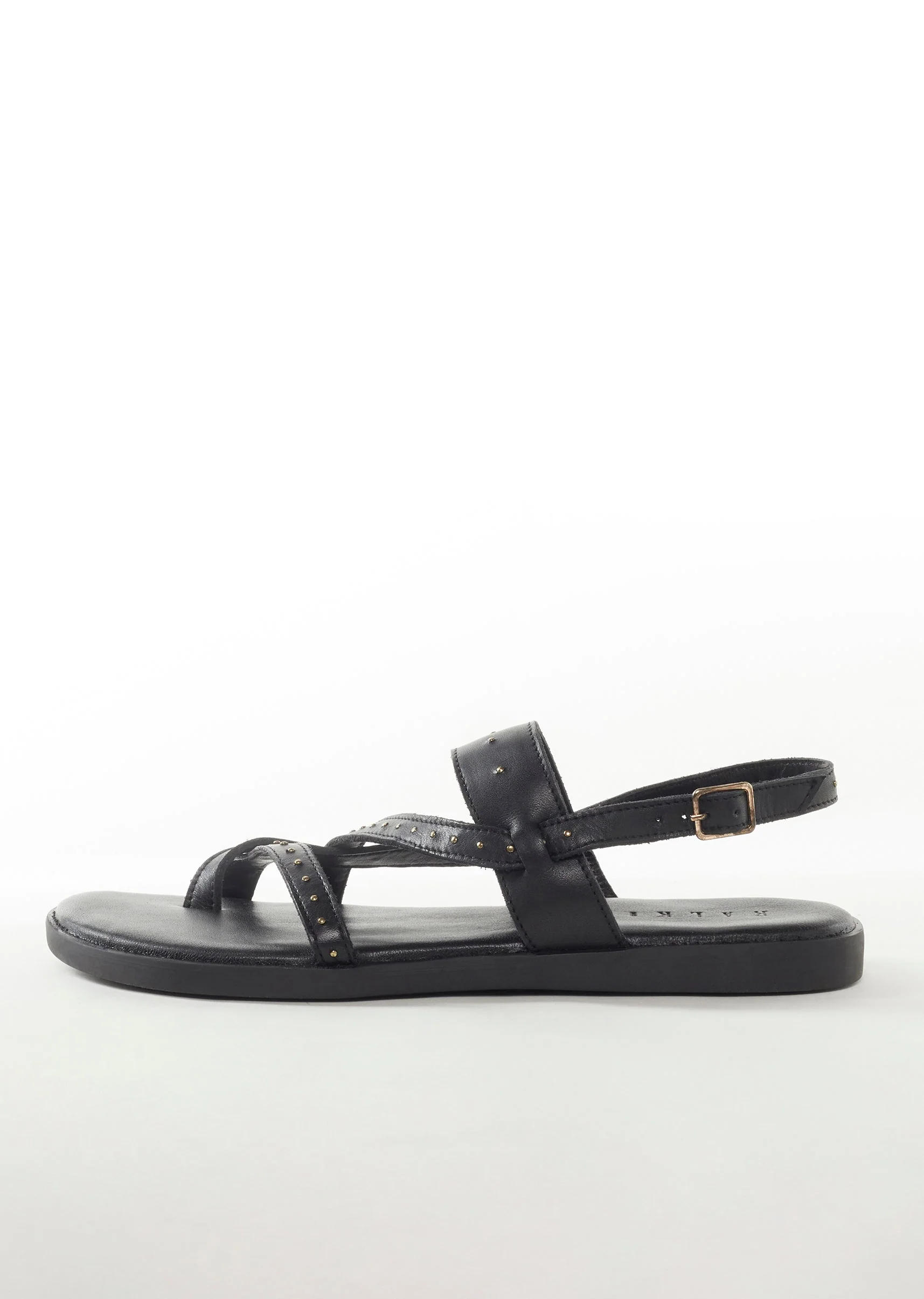 Faux Leather Footwear For Men in Black - Image 3