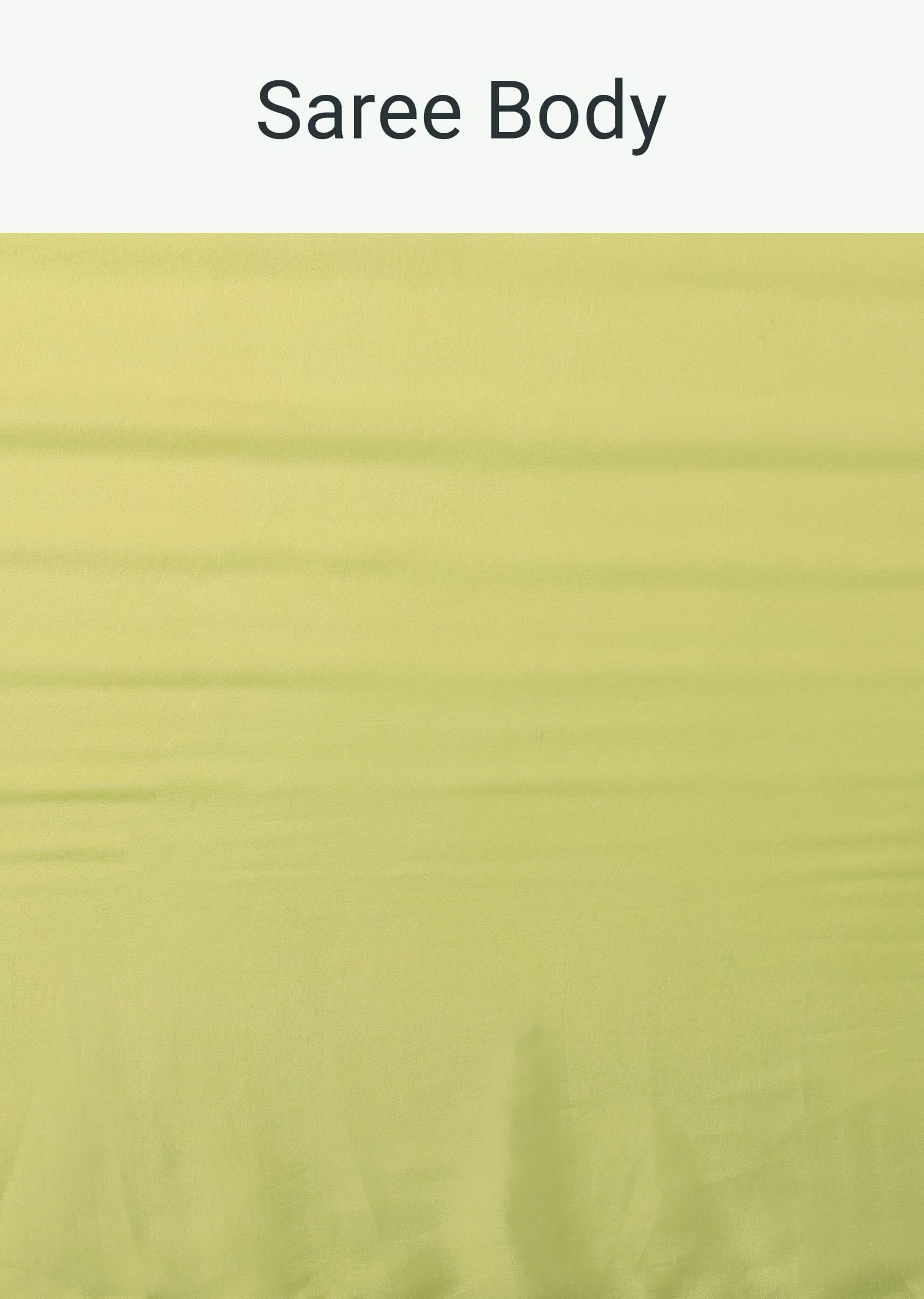 Fern Green Crepe Saree With Organza Frilled Blouse - Image 8