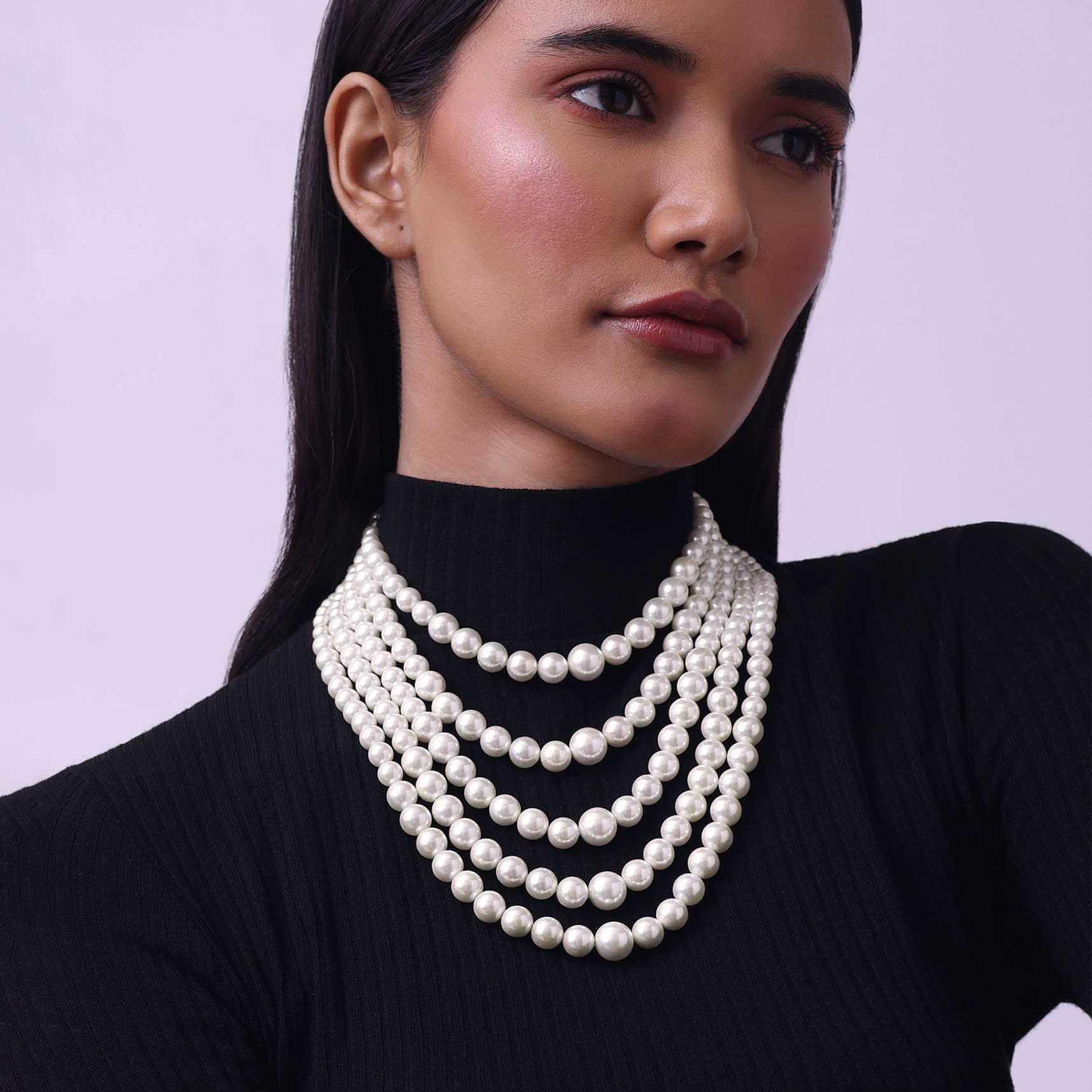 Five Layered Mother Of Pearls Mala - Image 2