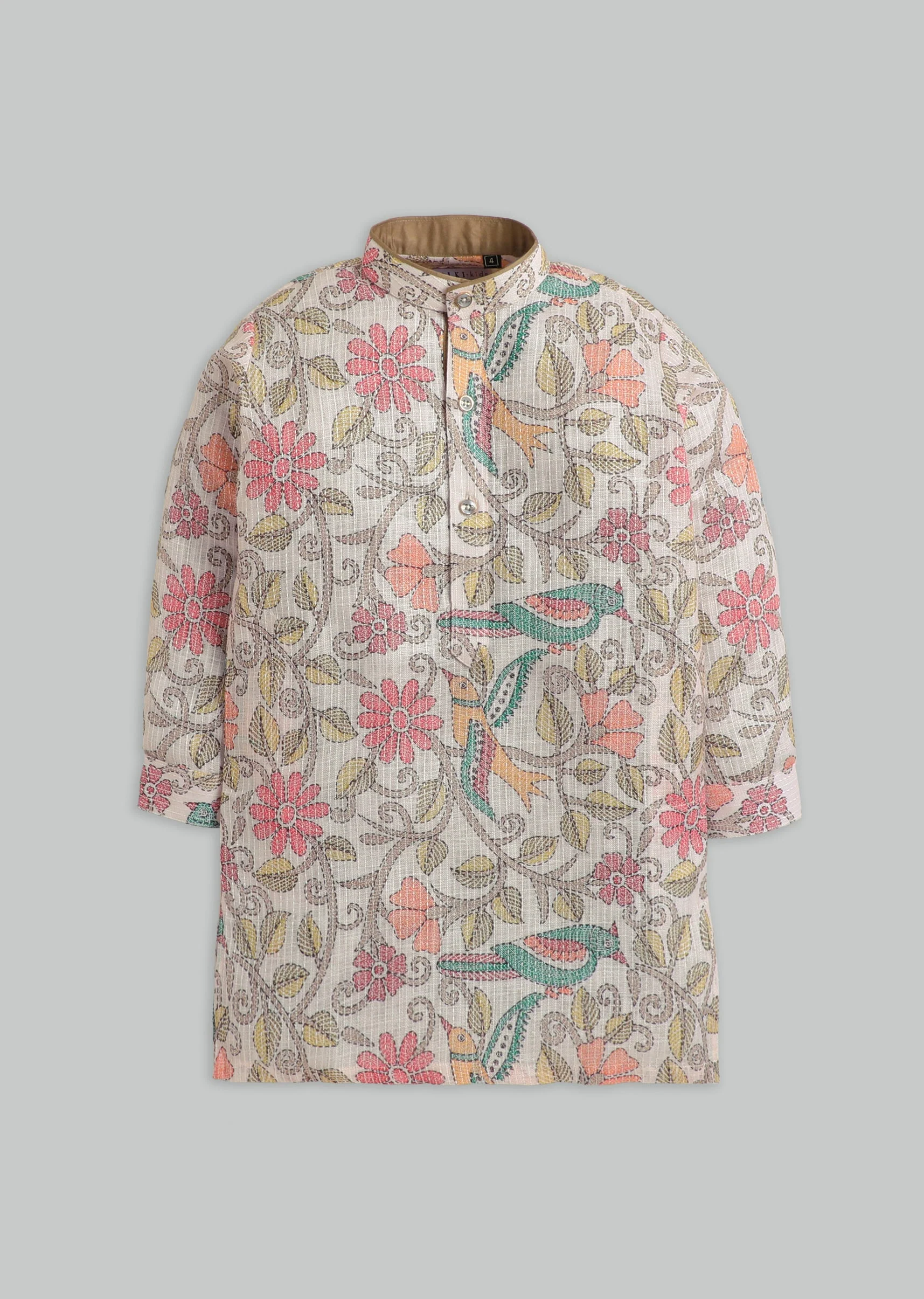 Floral Kurta Set For Boys - Image 2