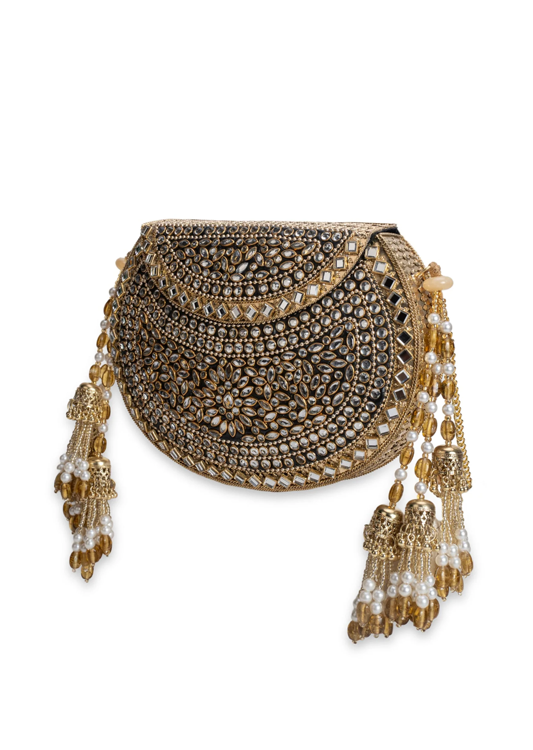 Gold And Silver Embellished Clutch - Image 4