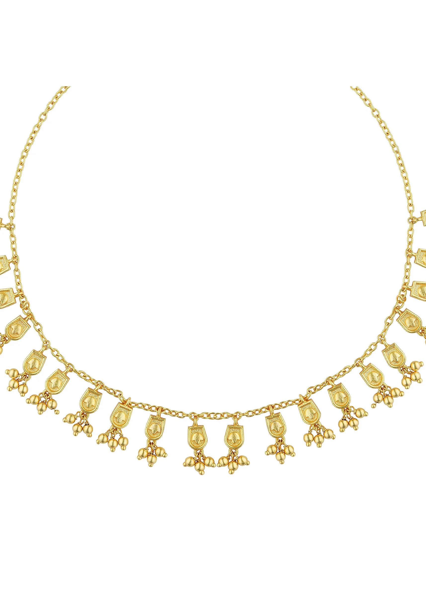 Gold Dangling Charm Anklets - Image 2