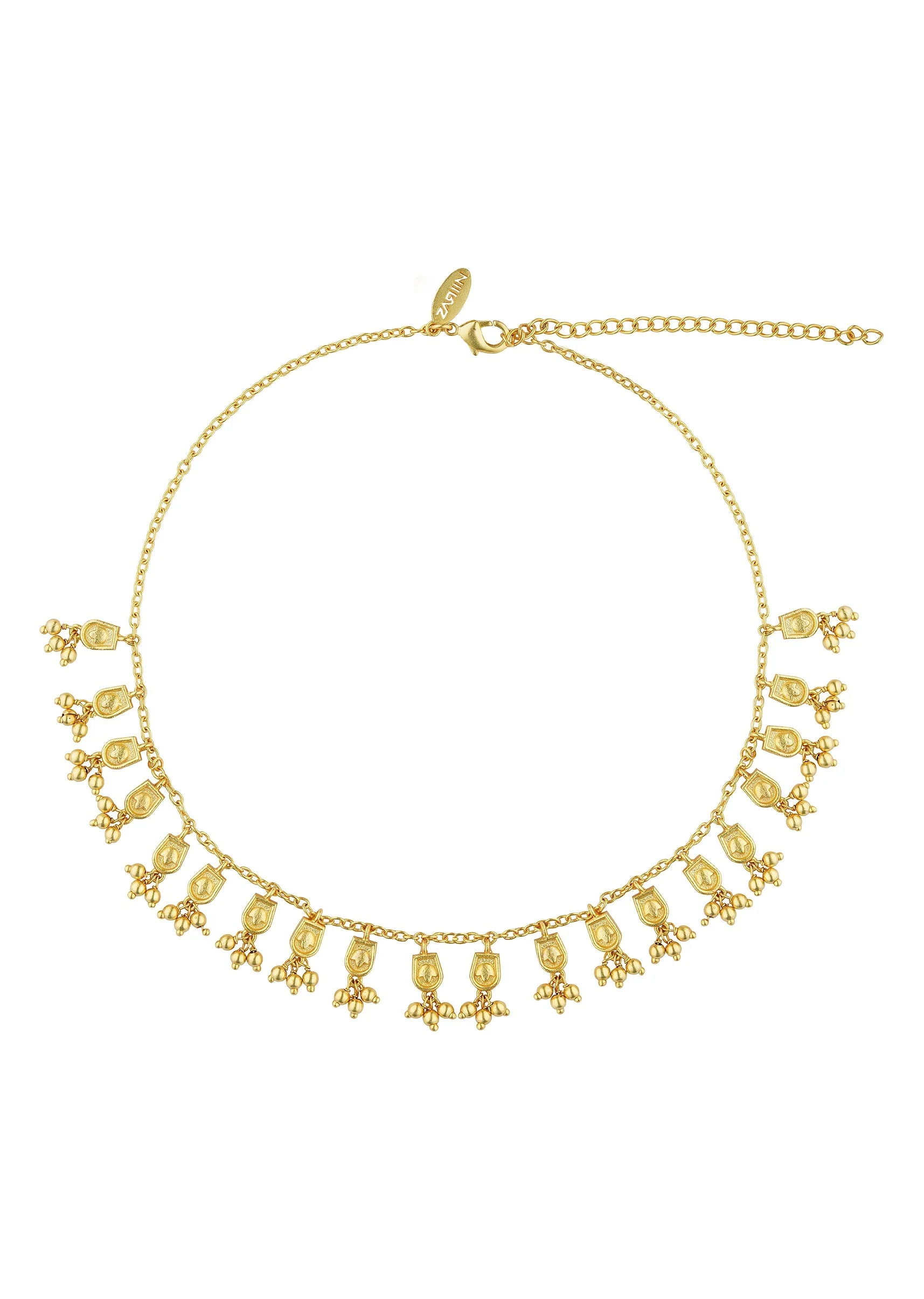 Gold Dangling Charm Anklets - Image 3