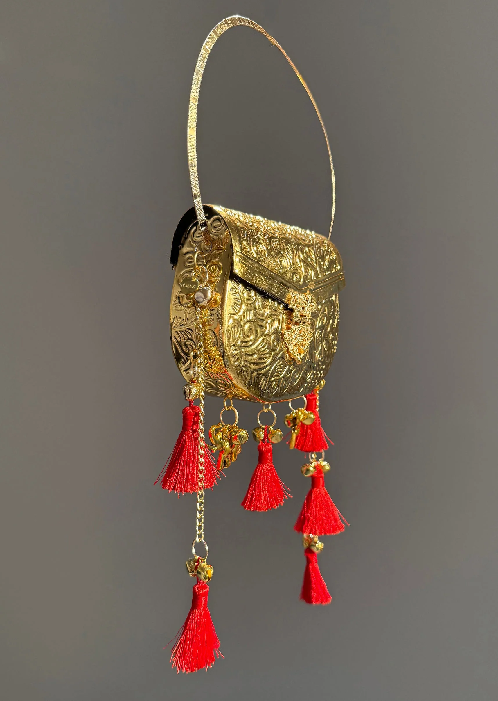 Gold Elephant Motif Potli Bag - Image 3