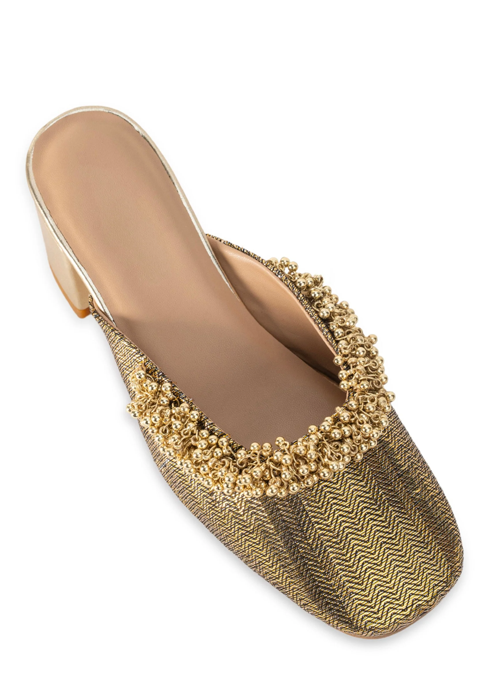 Gold Embellished Mules - Image 5