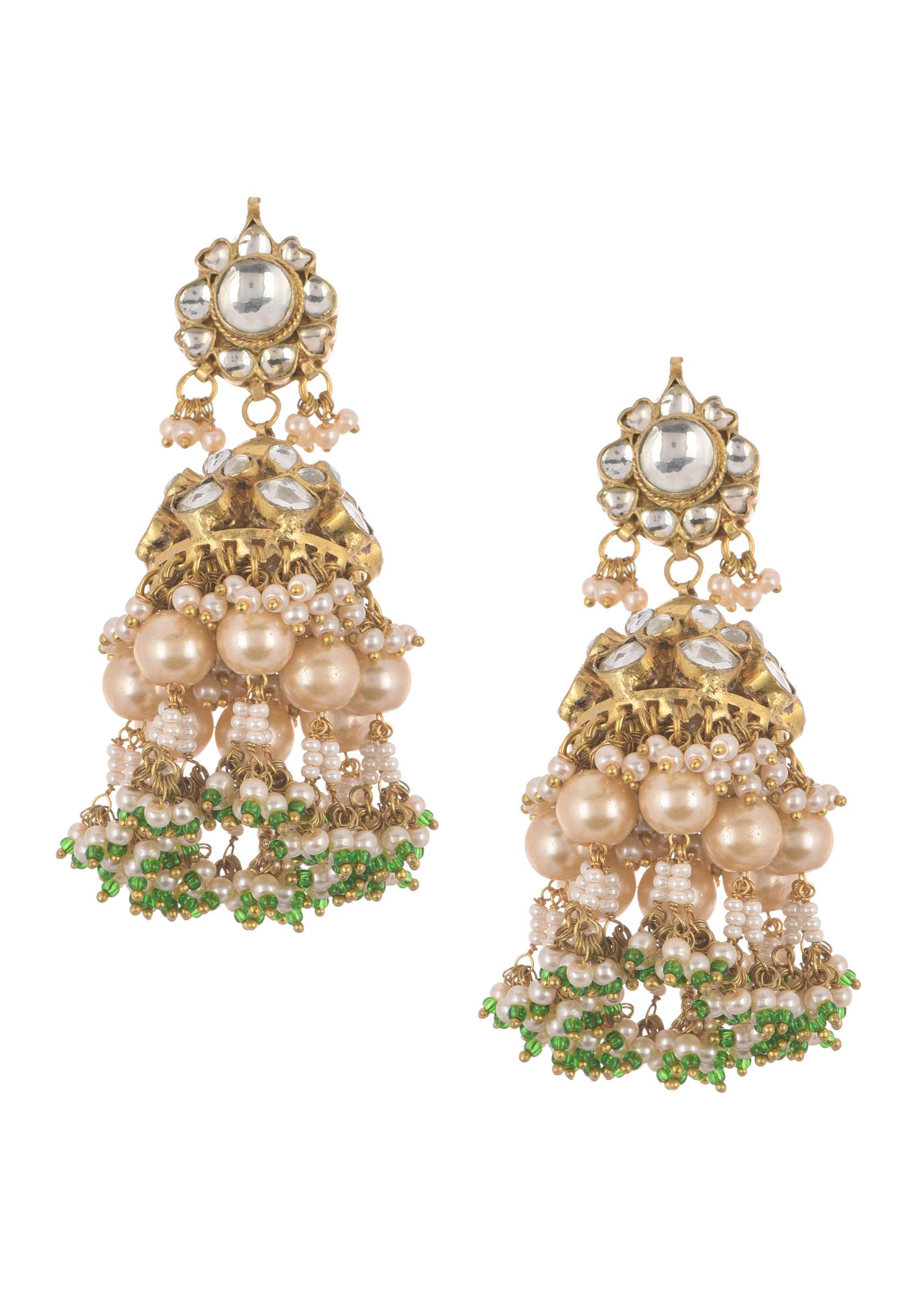 Gold Finish Heavy Bridal Choker And Maang Tikka Set - Image 8