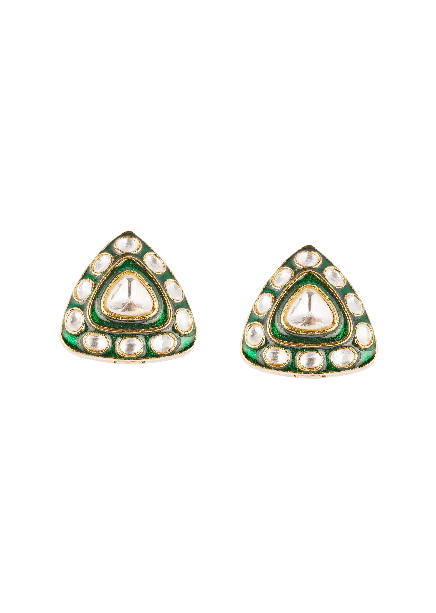 Gold Finish Jewellery Set In Kundan Detailing - Image 4