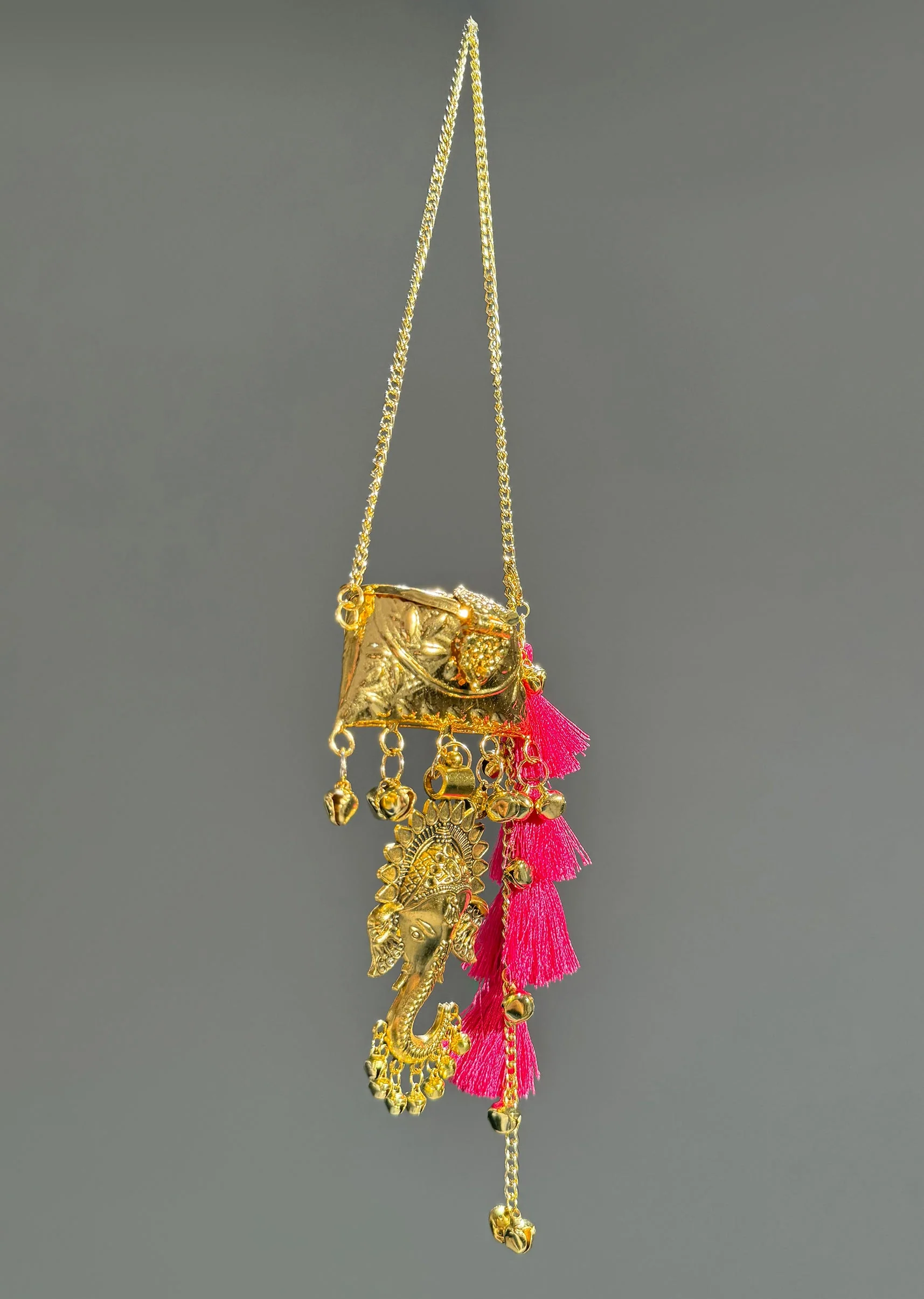 Gold Ganesha Charm Potli Bag - Image 4