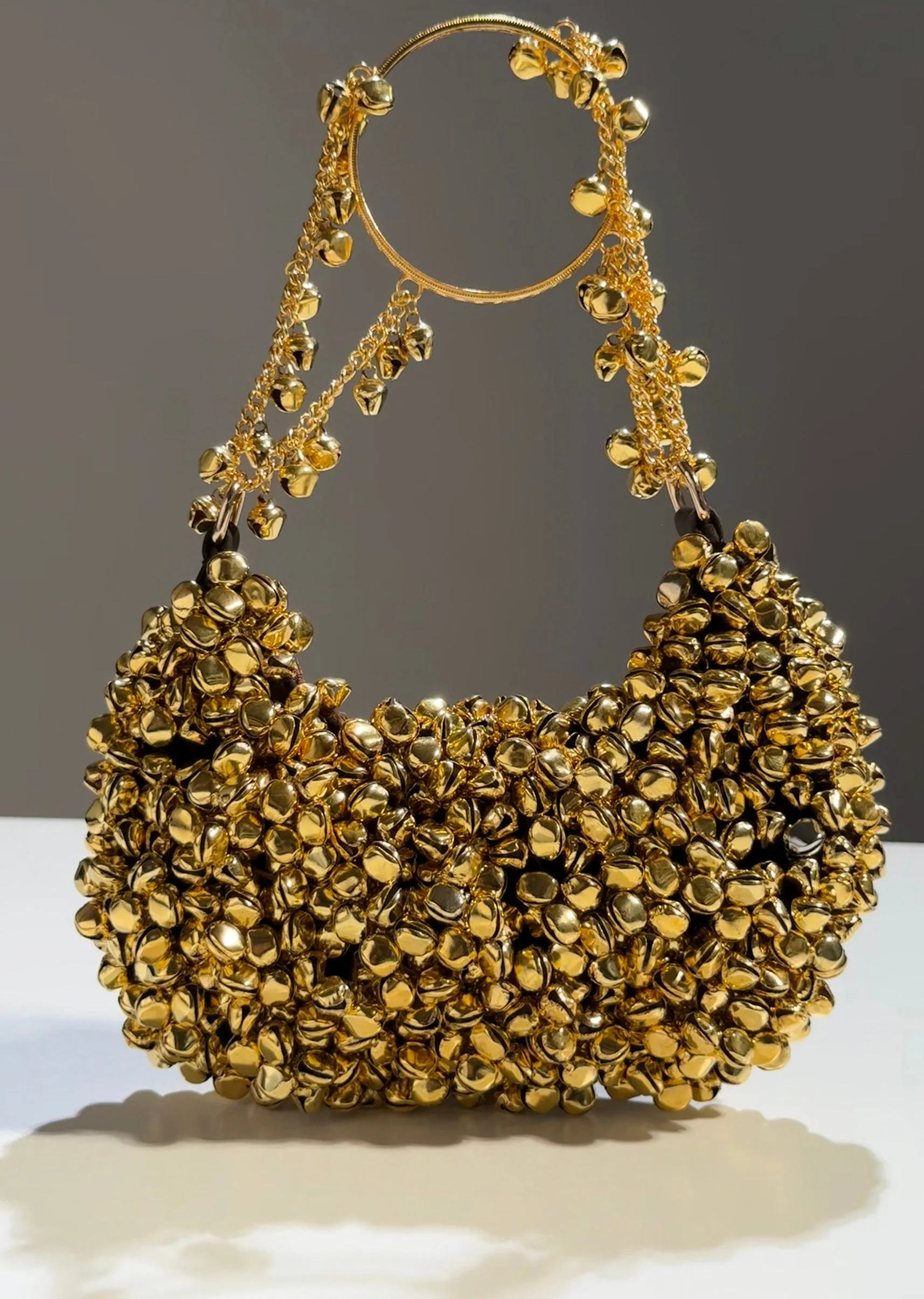 Gold Ghungroo Embellished Potli Bag - Image 3