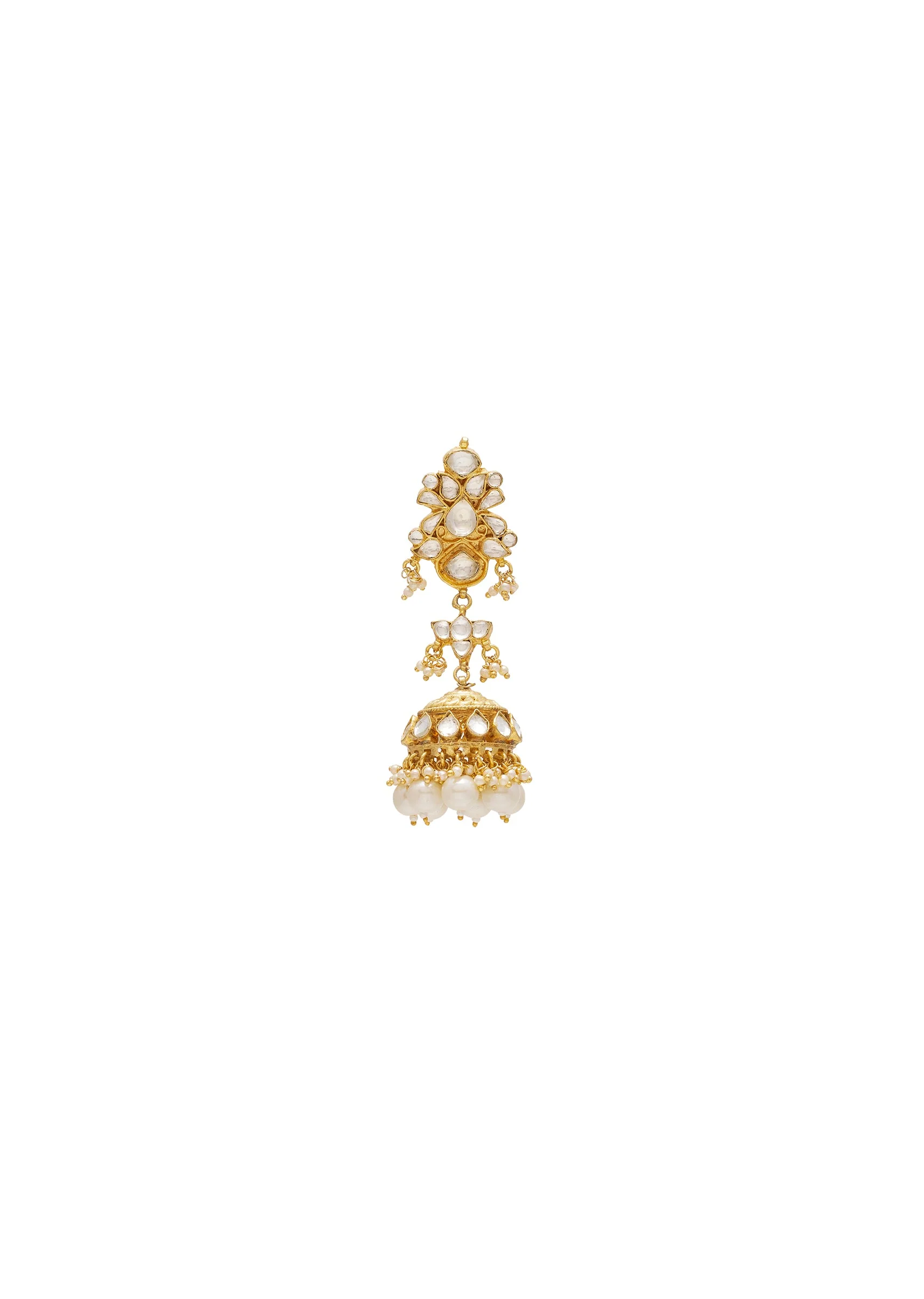 Gold Kundan Bridal Necklace Set - Image 5