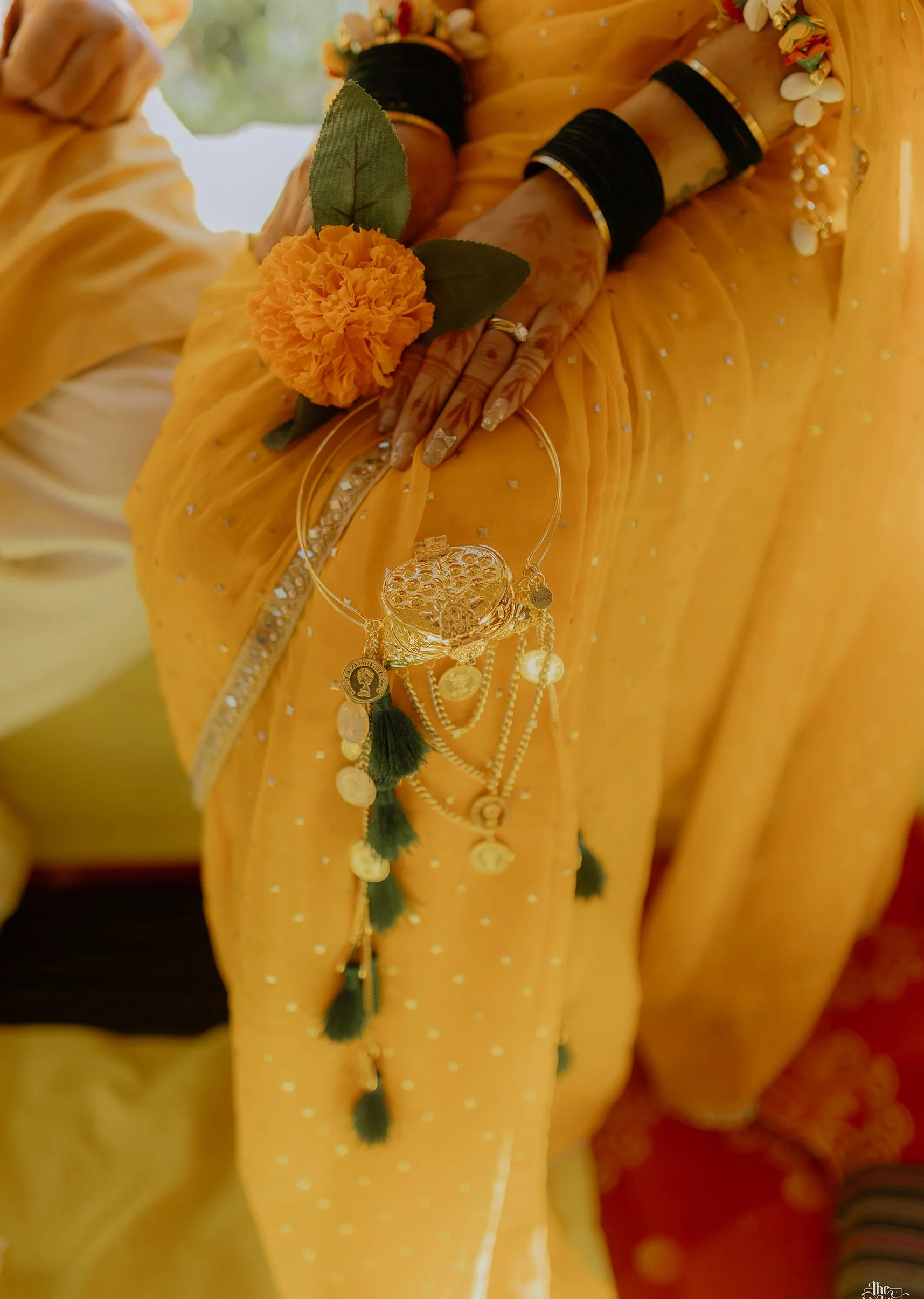 Gold Layered Coin Chain Potli Bag - Image 3