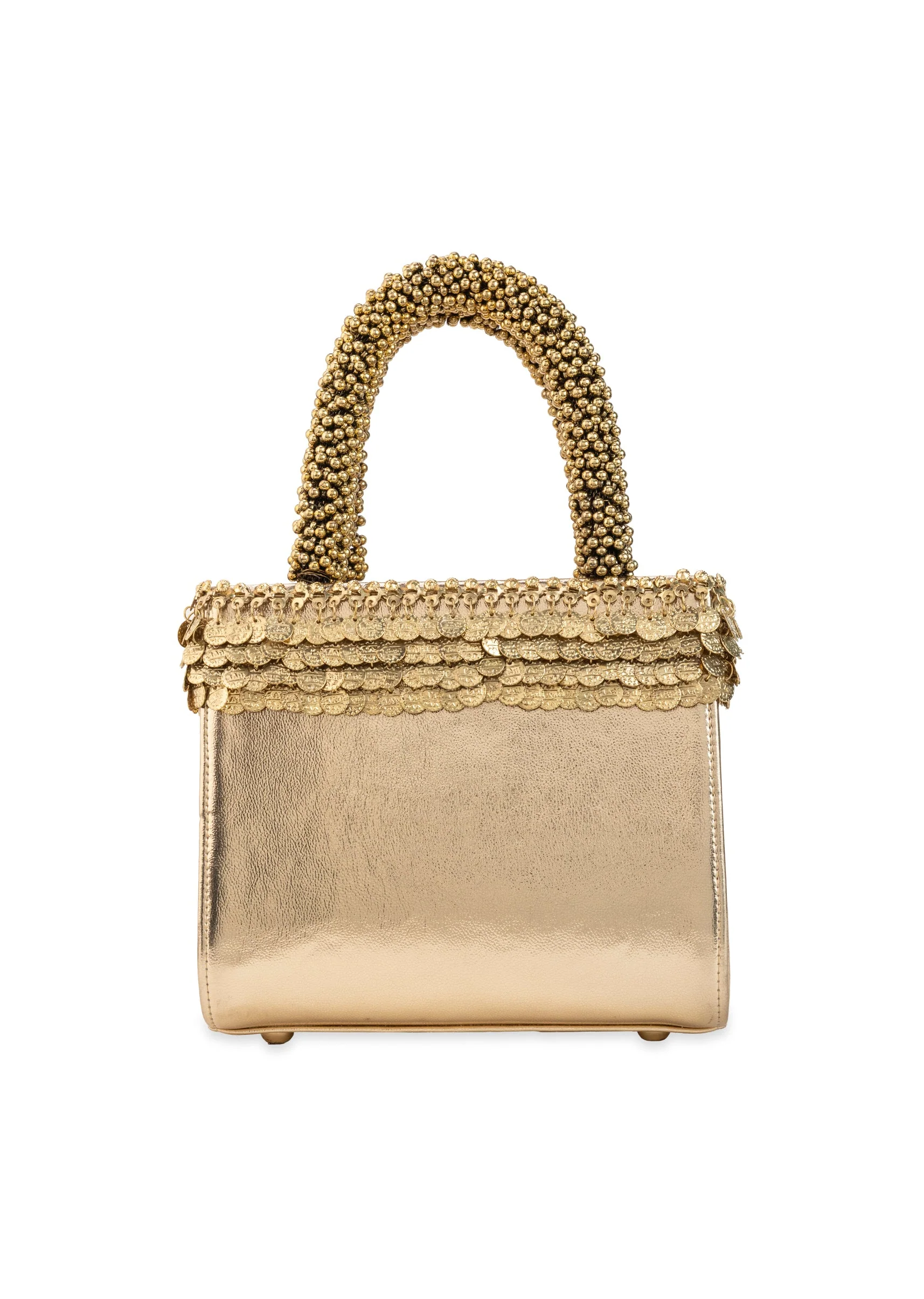 Gold Layered Metal Sequin Bag - Image 3