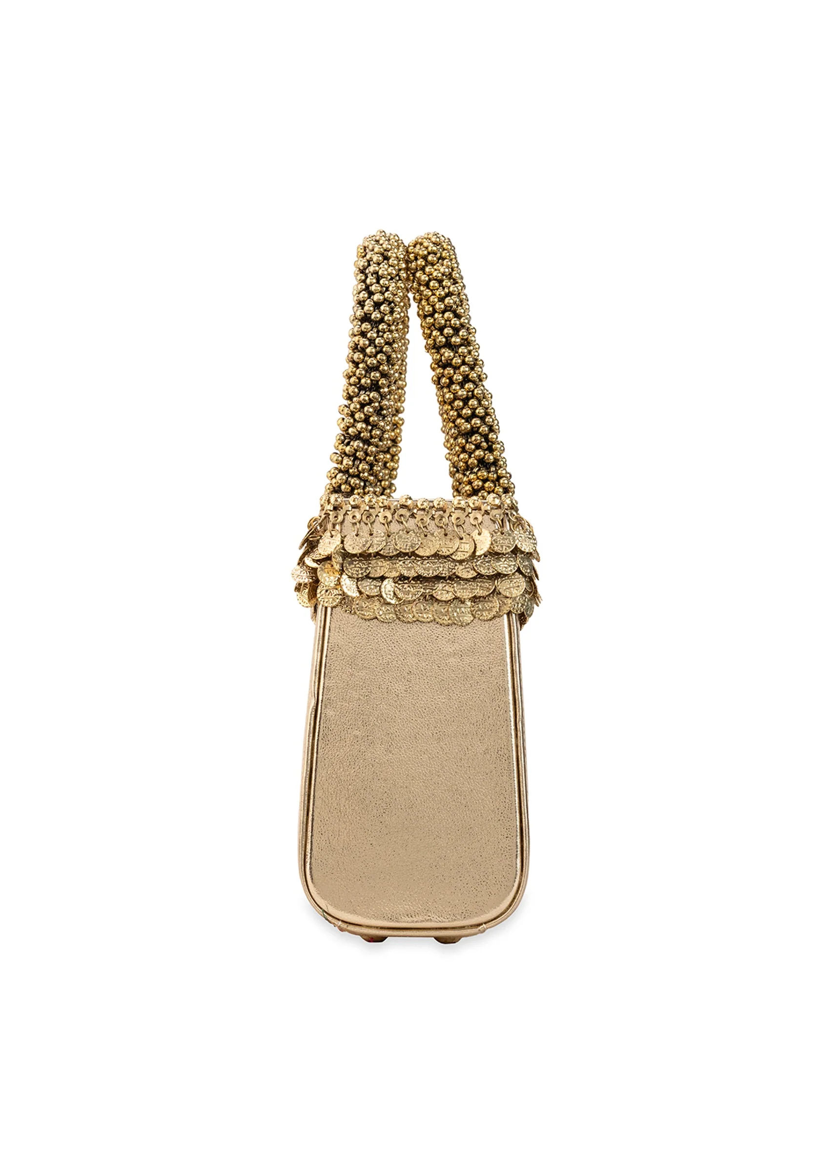 Gold Layered Metal Sequin Bag - Image 4