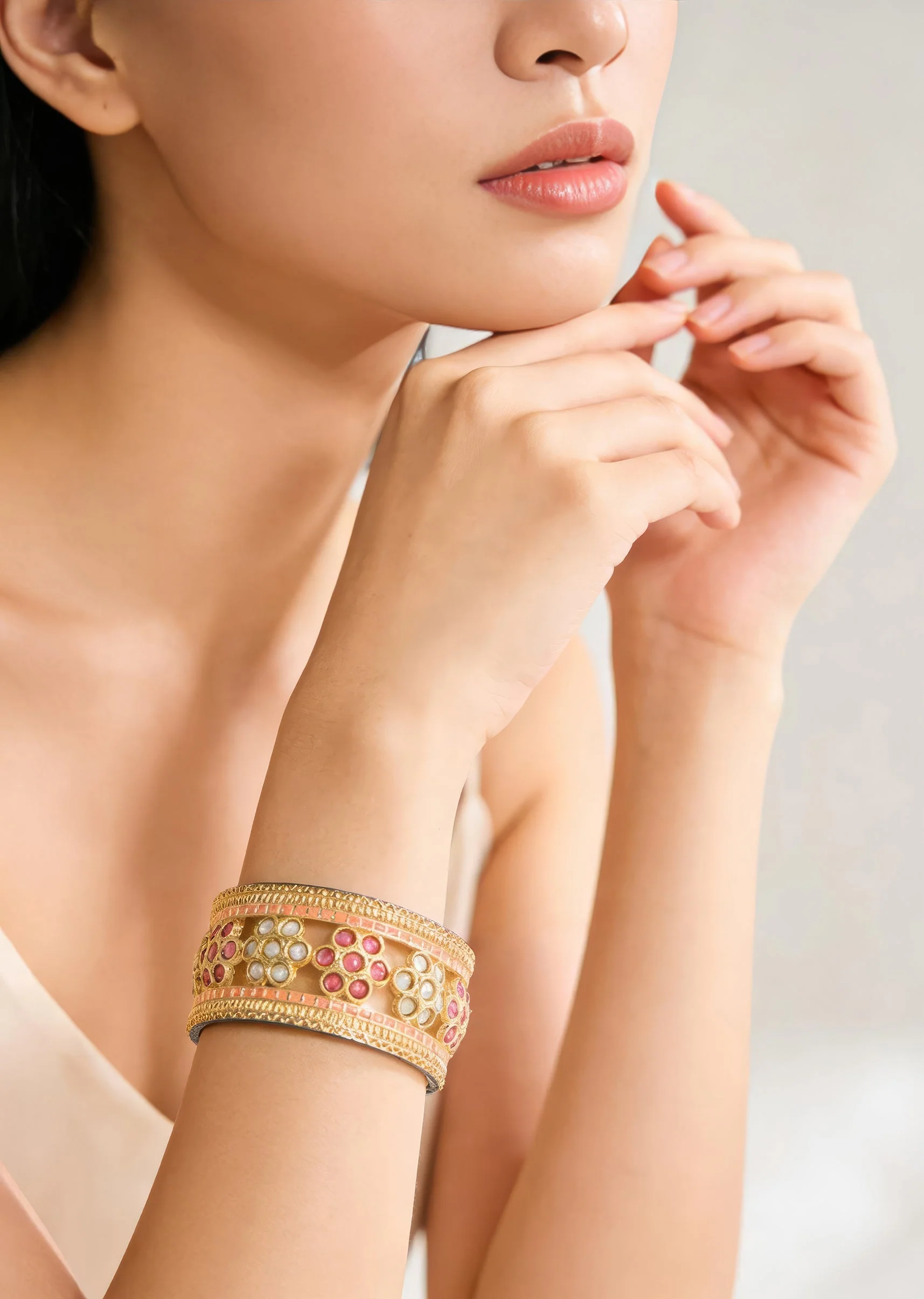 Gold Meenakari Bangle