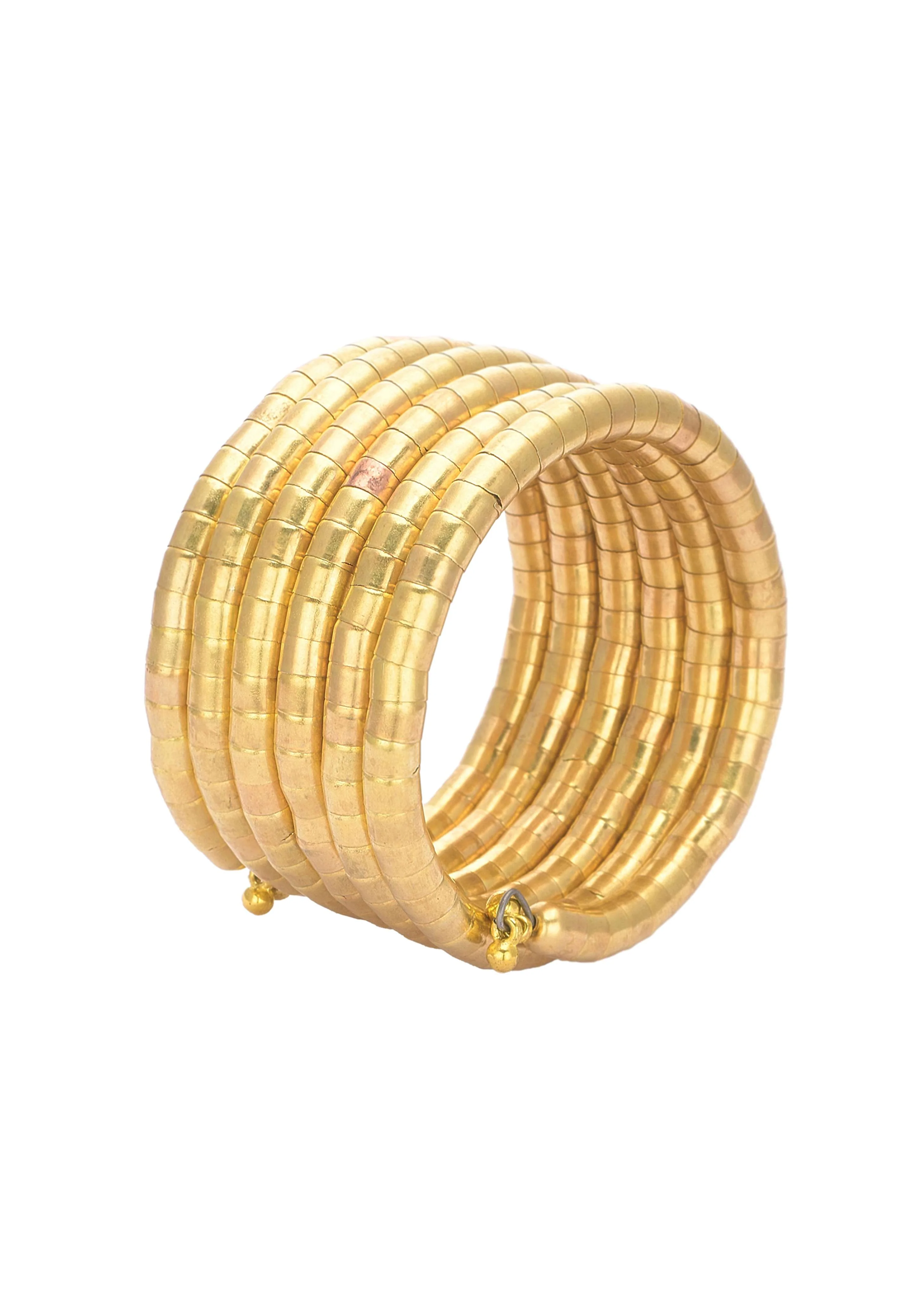 Gold Plated Stacked Style Bangle - Image 3