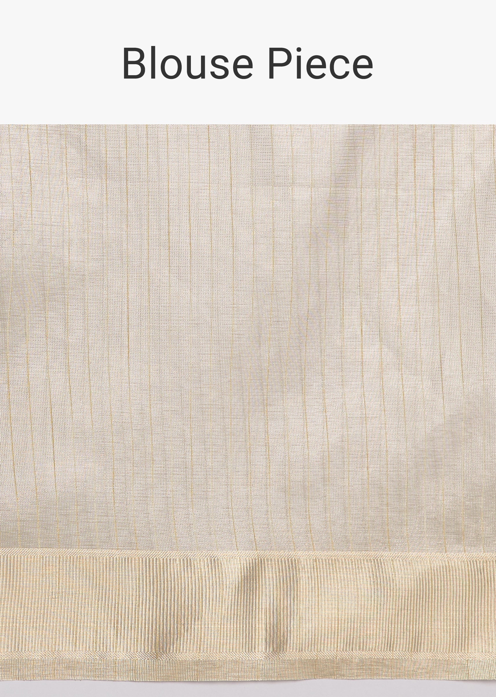 Gold Tissue Organza Saree With Zari And Resham Embroidery - Image 10