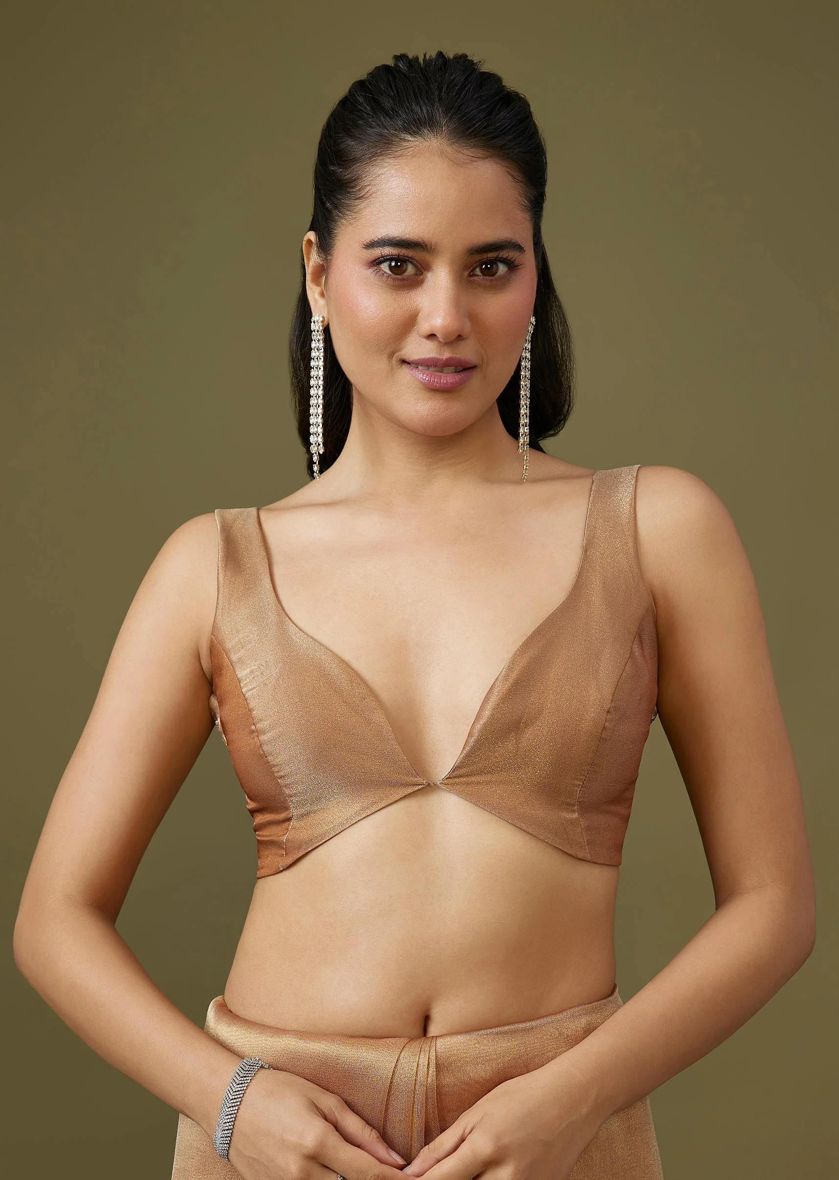 Gold Tissue Saree - Image 7