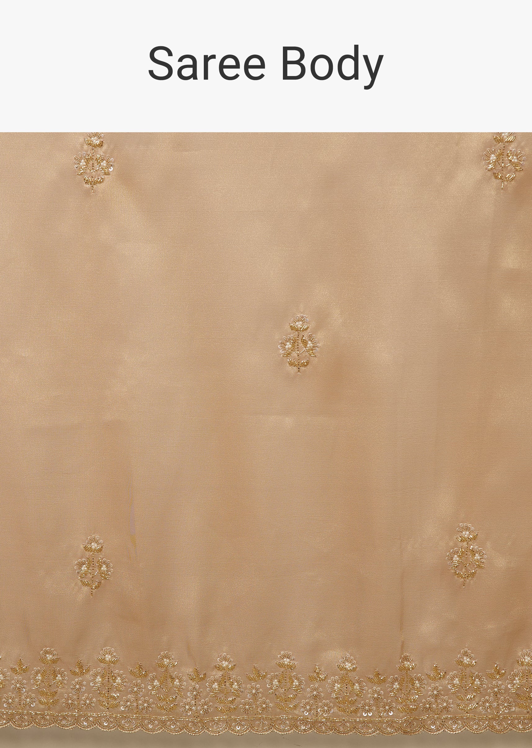 Gold Tissue Saree - Image 9