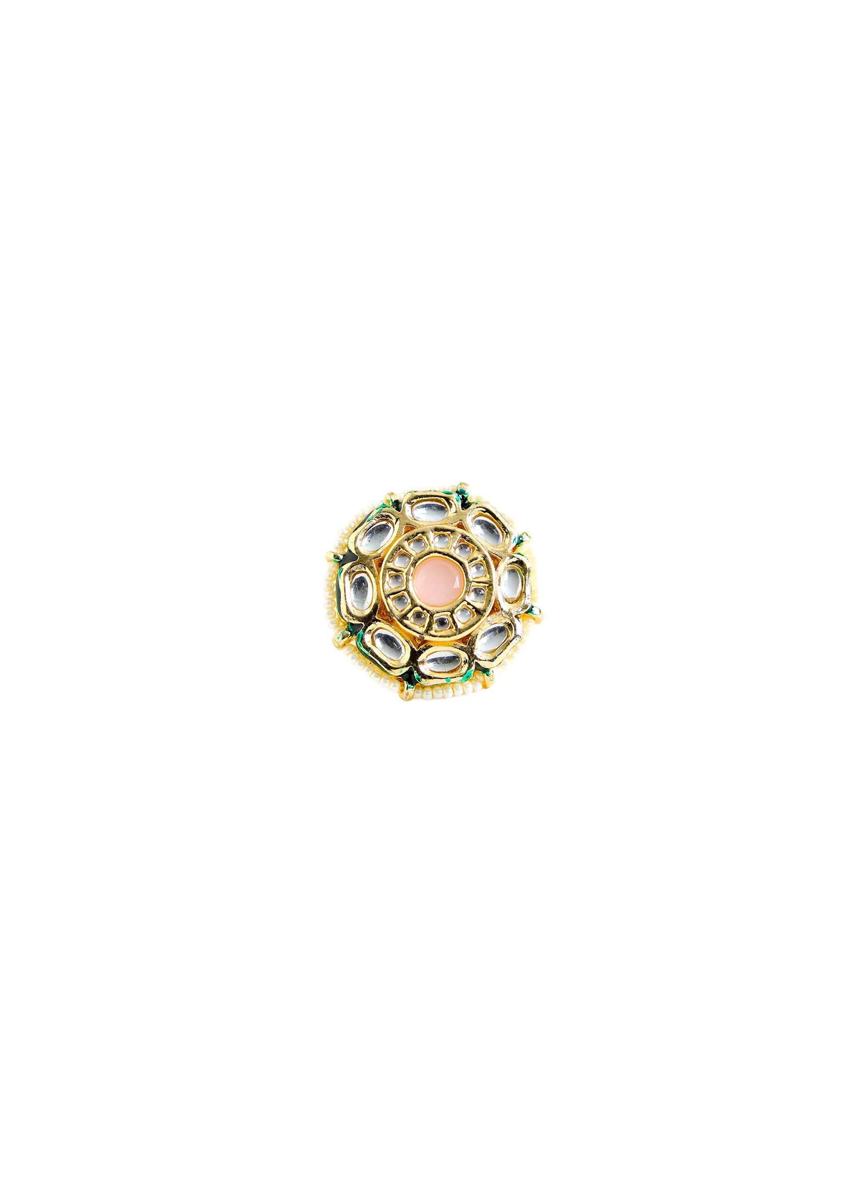 Gold Tone Oversized Statement Ring - Image 2