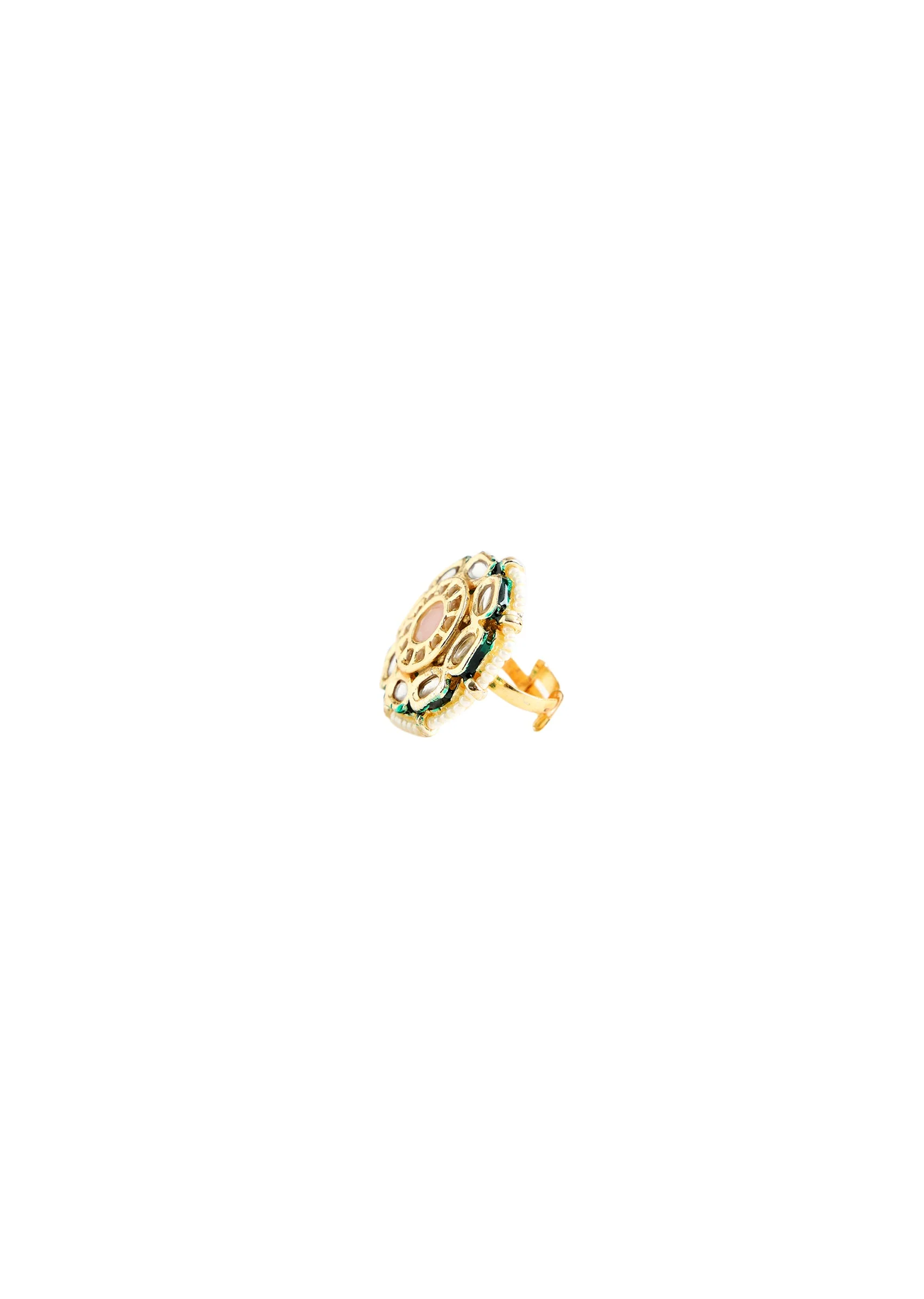 Gold Tone Oversized Statement Ring - Image 3