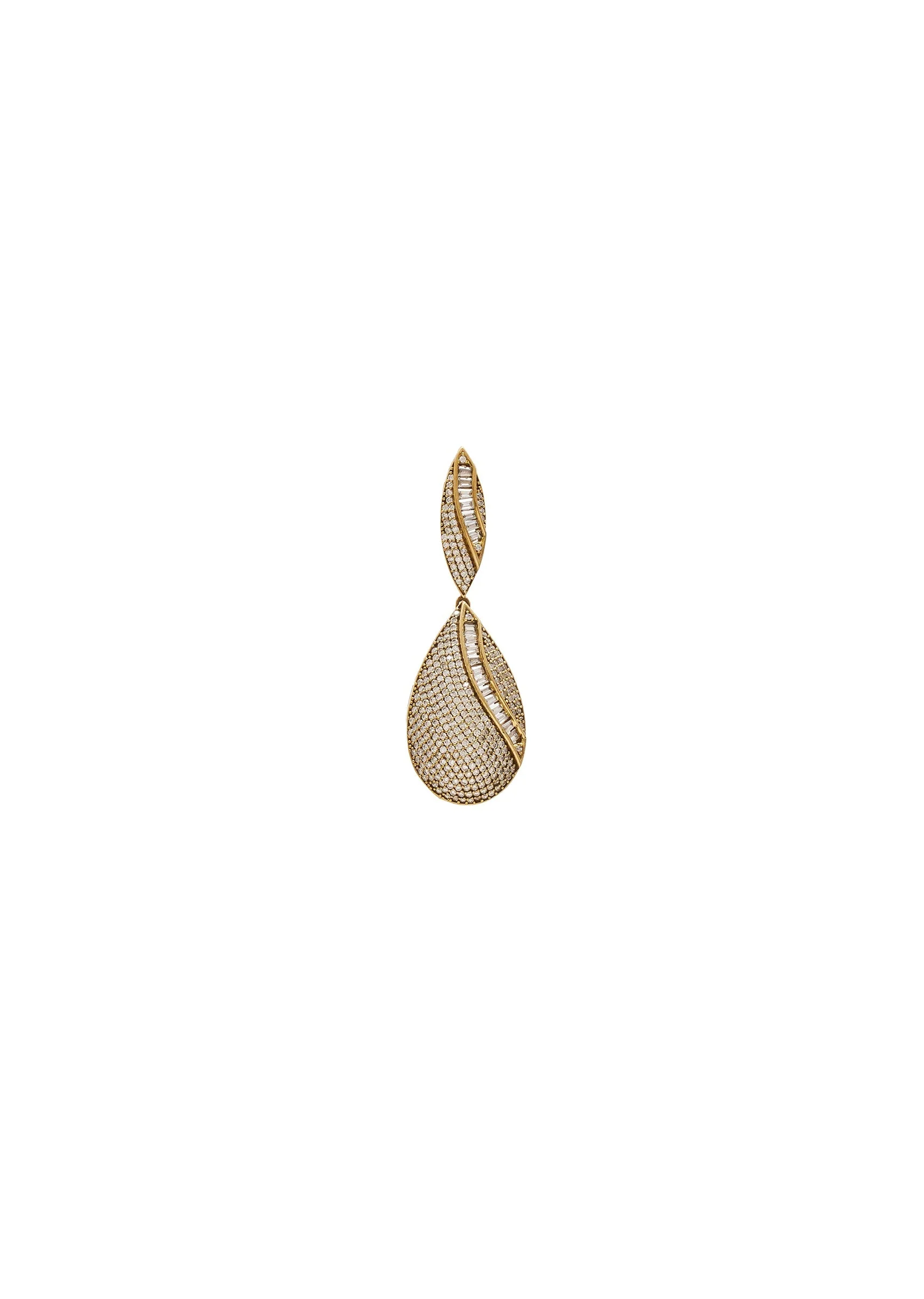 Gold Toned Cubic Zirconia Layered Necklace Set - Image 5