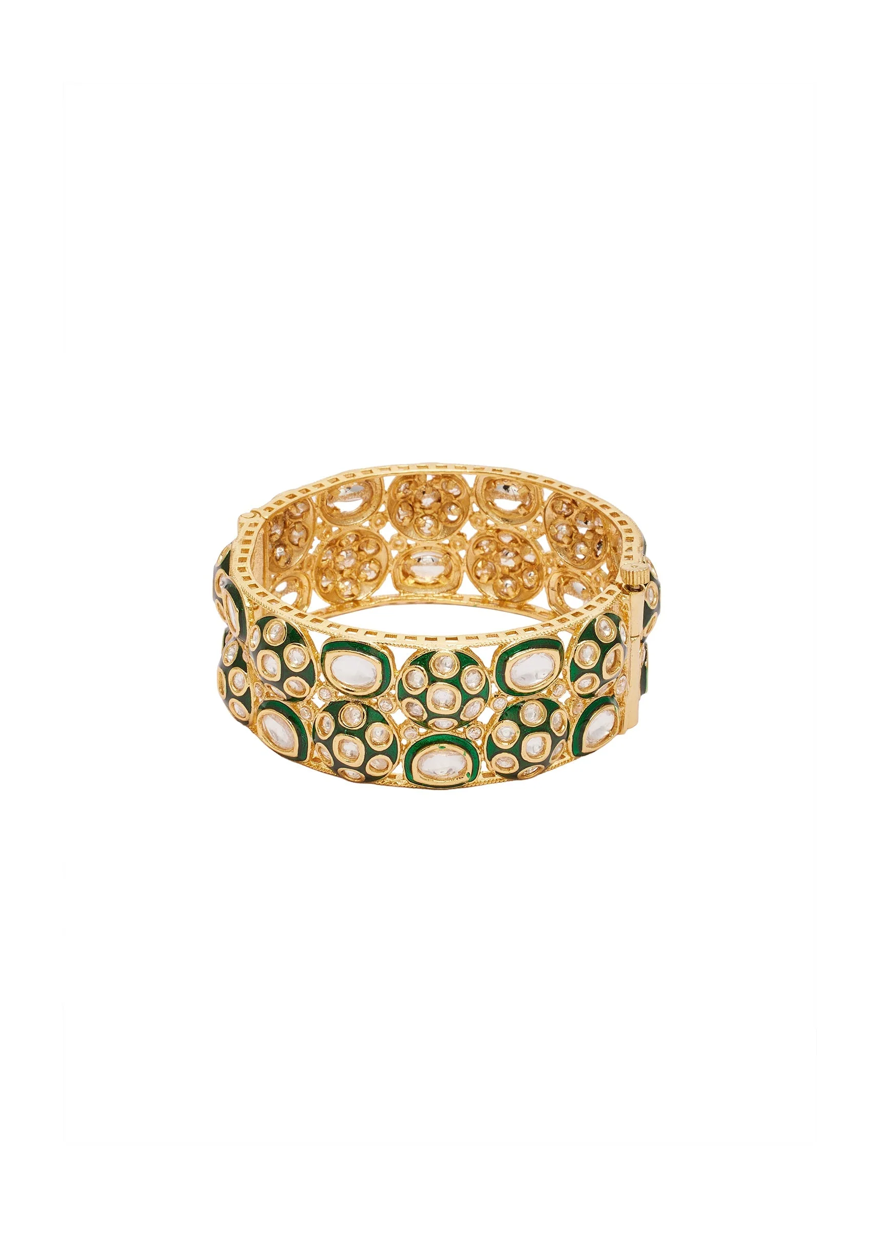 Gold-Toned Openwork Festive Bangles - Image 3
