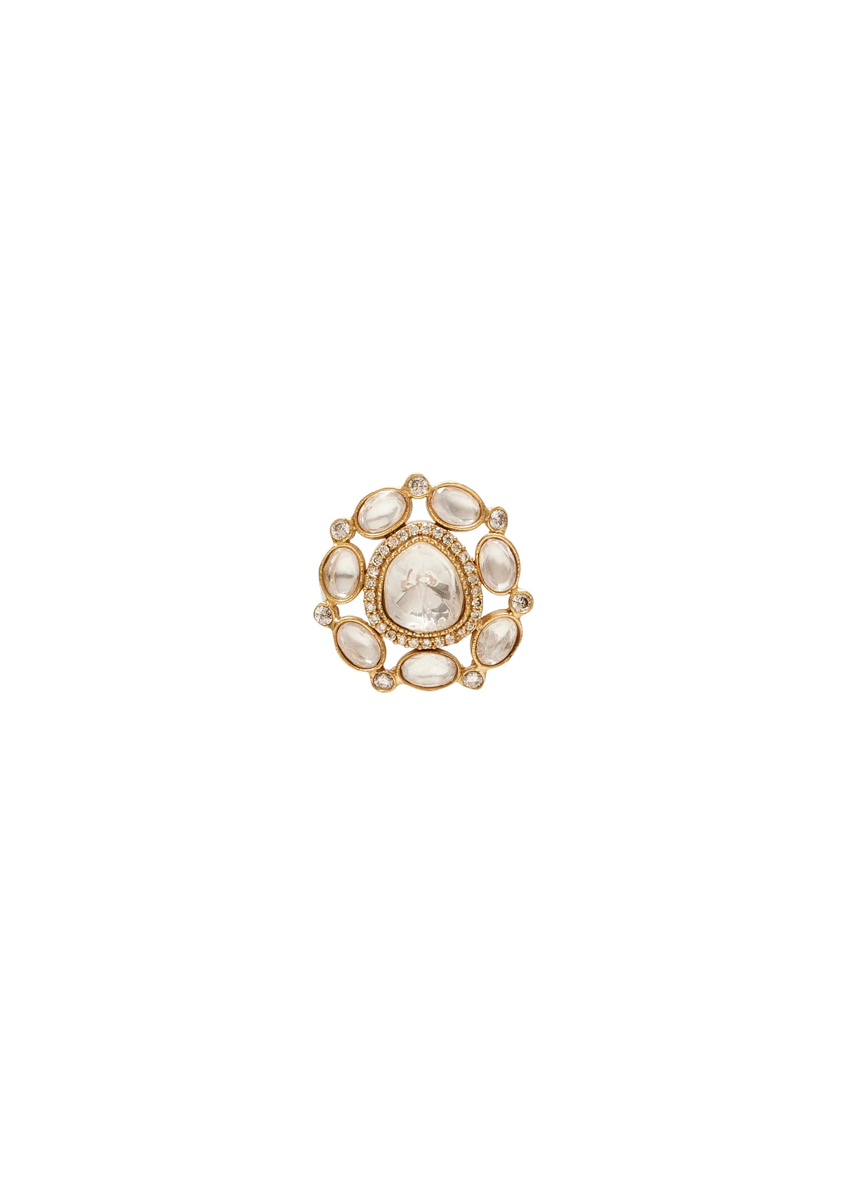 Gold Zirconia Bridal Necklace Set - Image 5