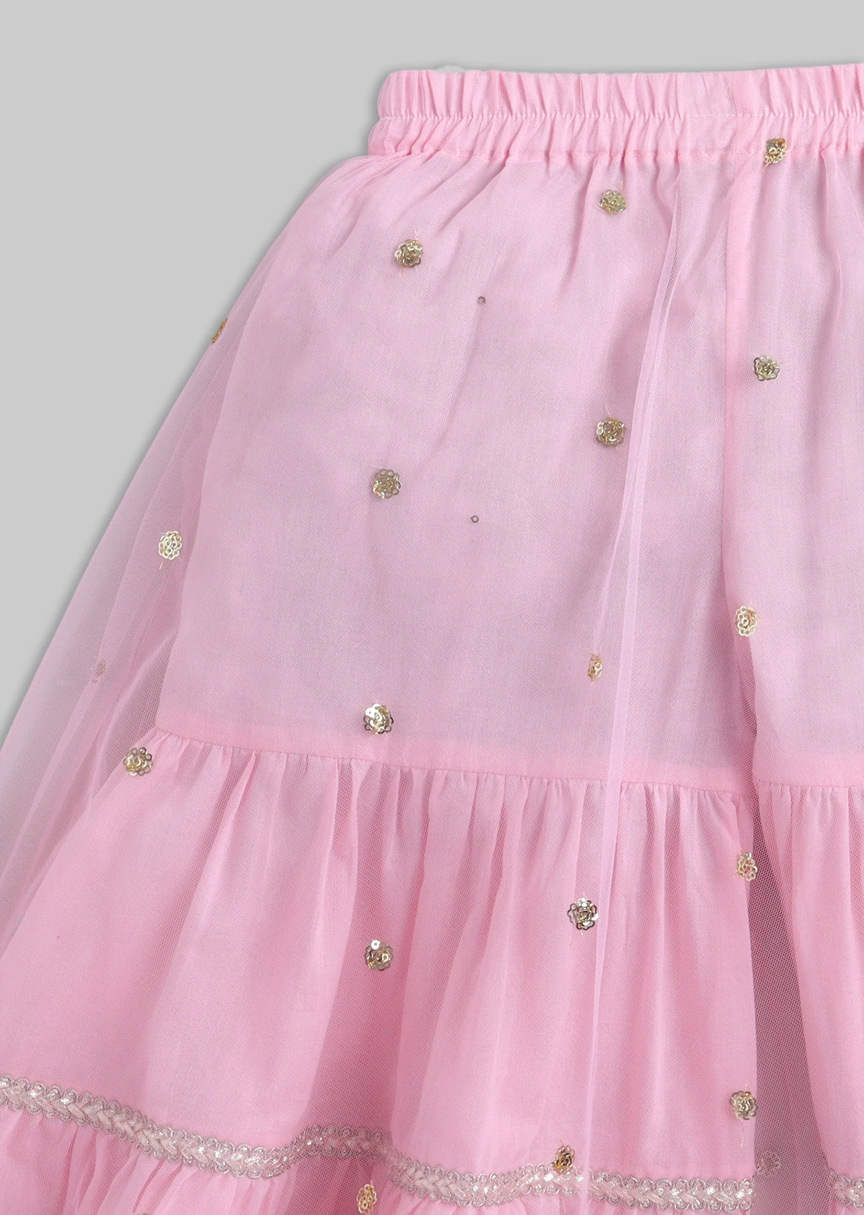 Green And Pink Colorblock Salwar Kameez Set with Dupatta - Image 6