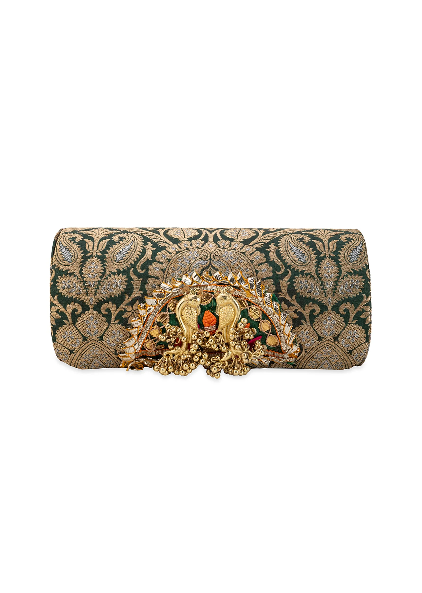 Green Brocade Paisley Motif Bag - Image 2