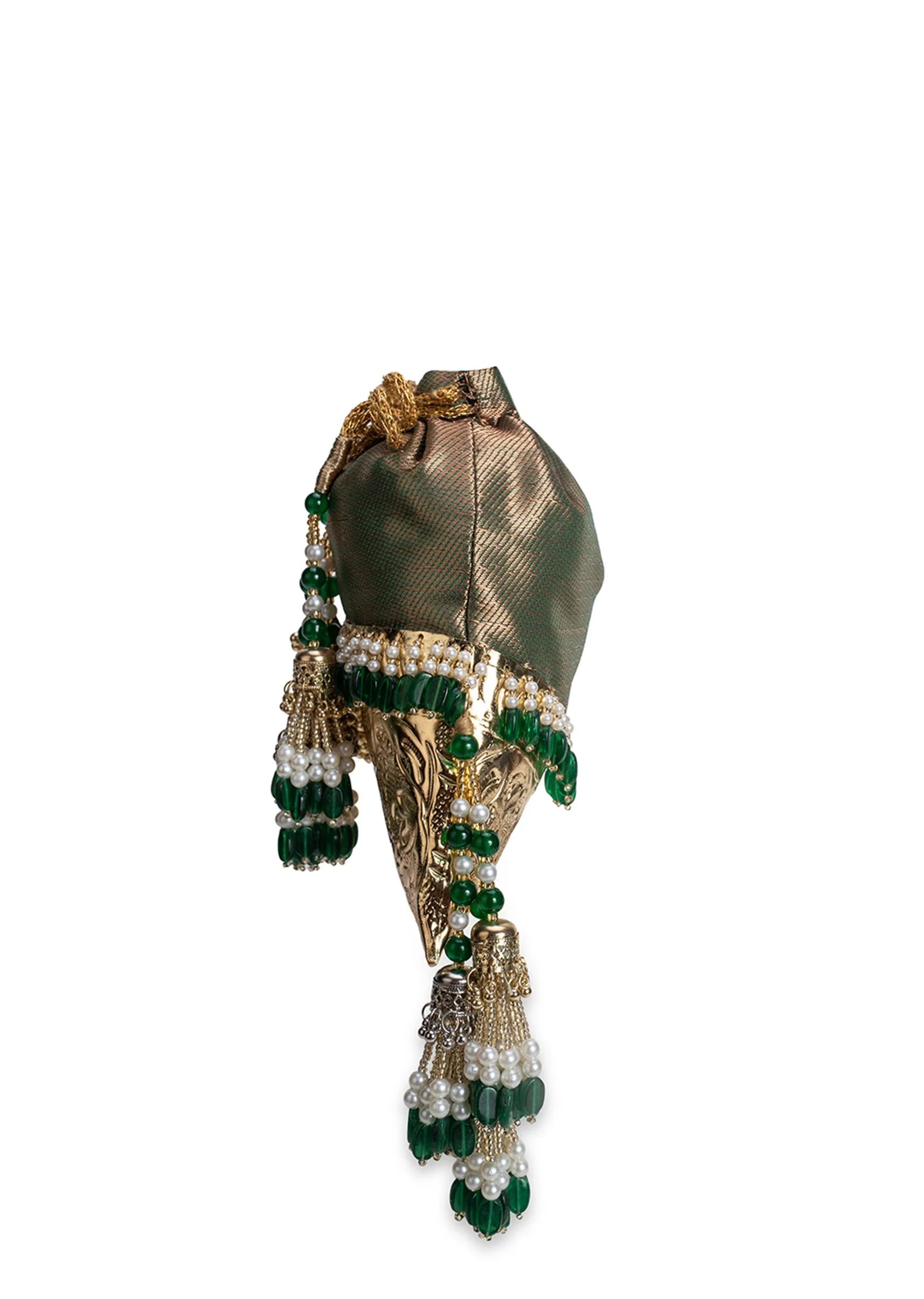 Green Brocade Potli Bag - Image 5
