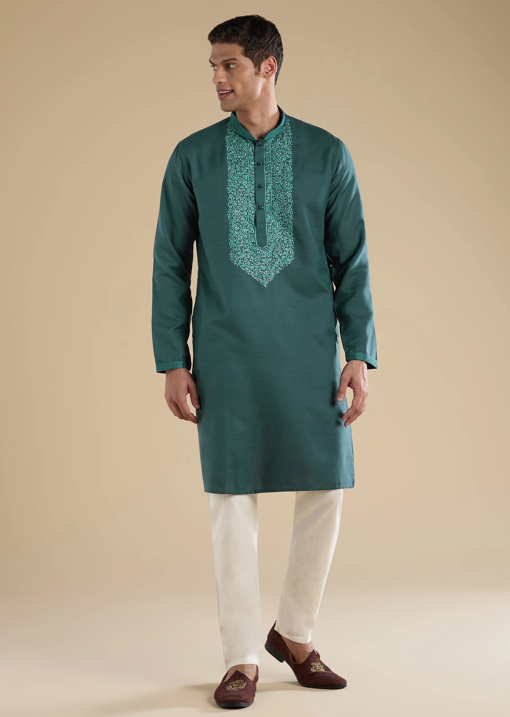 Green Casual Kurta Set