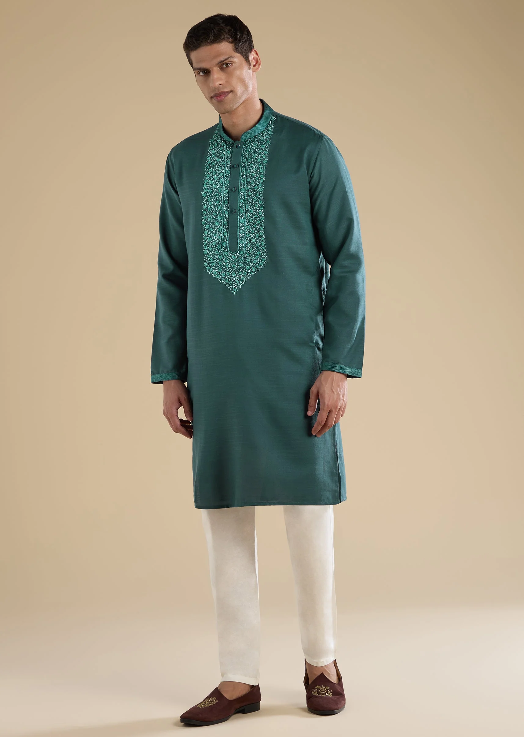 Green Casual Kurta Set - Image 3