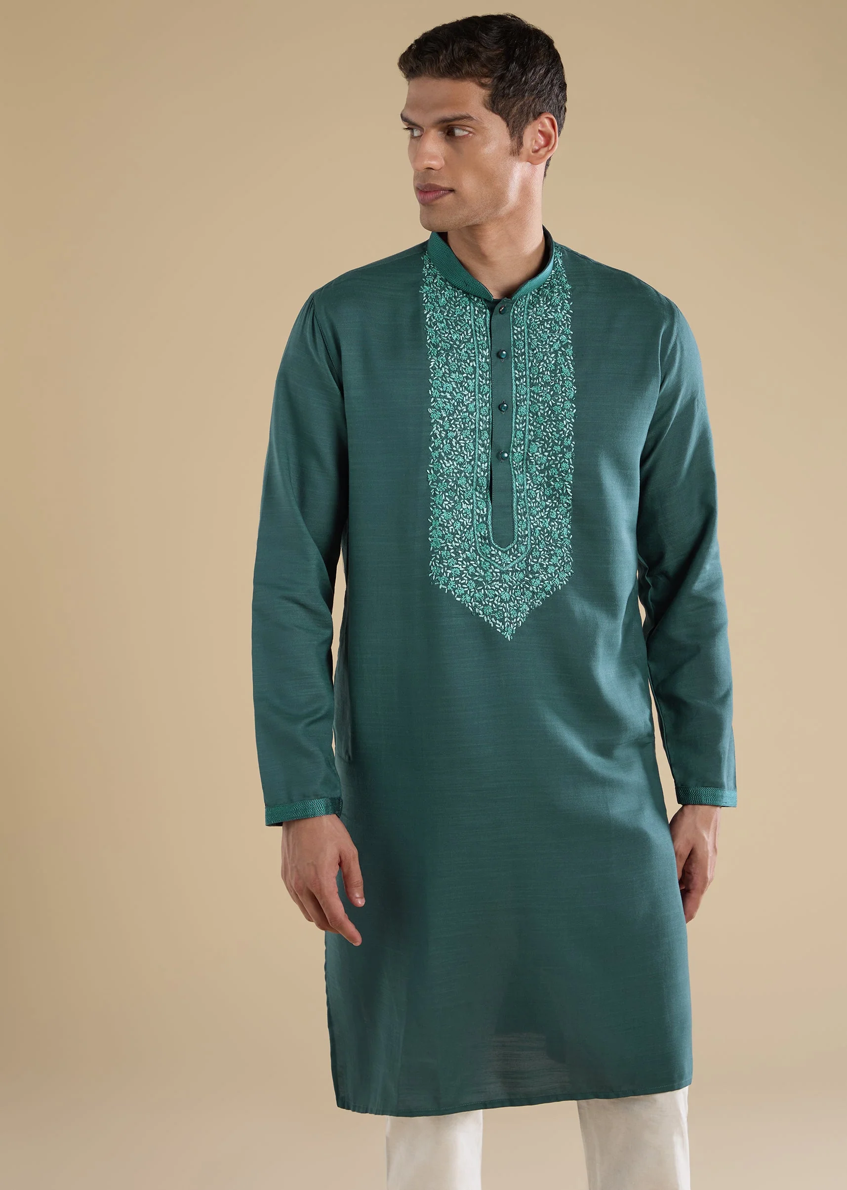 Green Casual Kurta Set - Image 4