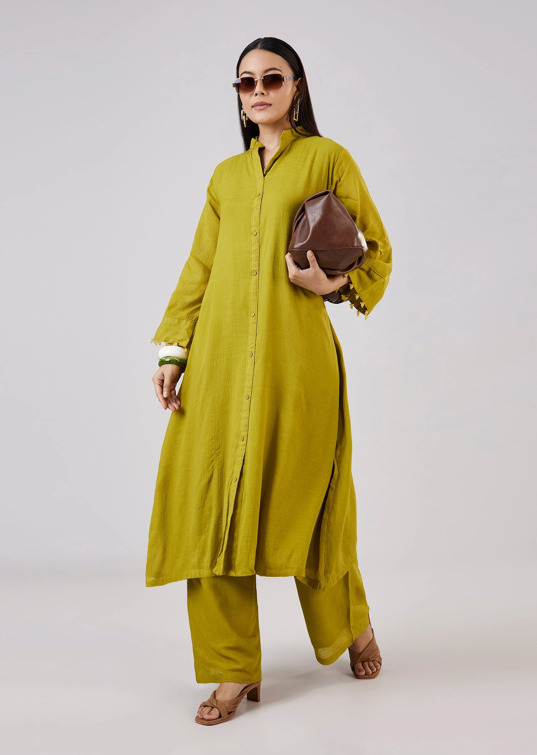Green Cotton Coord Set