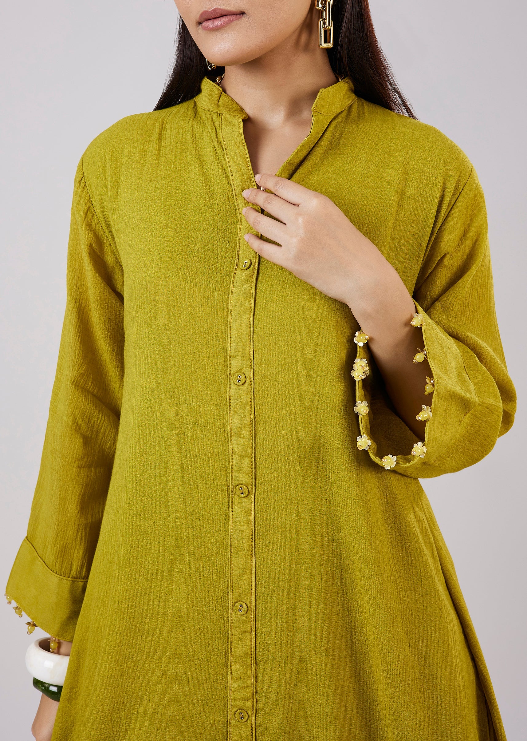 Green Cotton Coord Set - Image 2